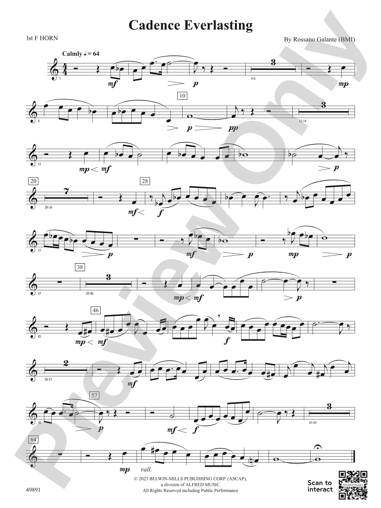 Cadence Everlasting: 1st F Horn