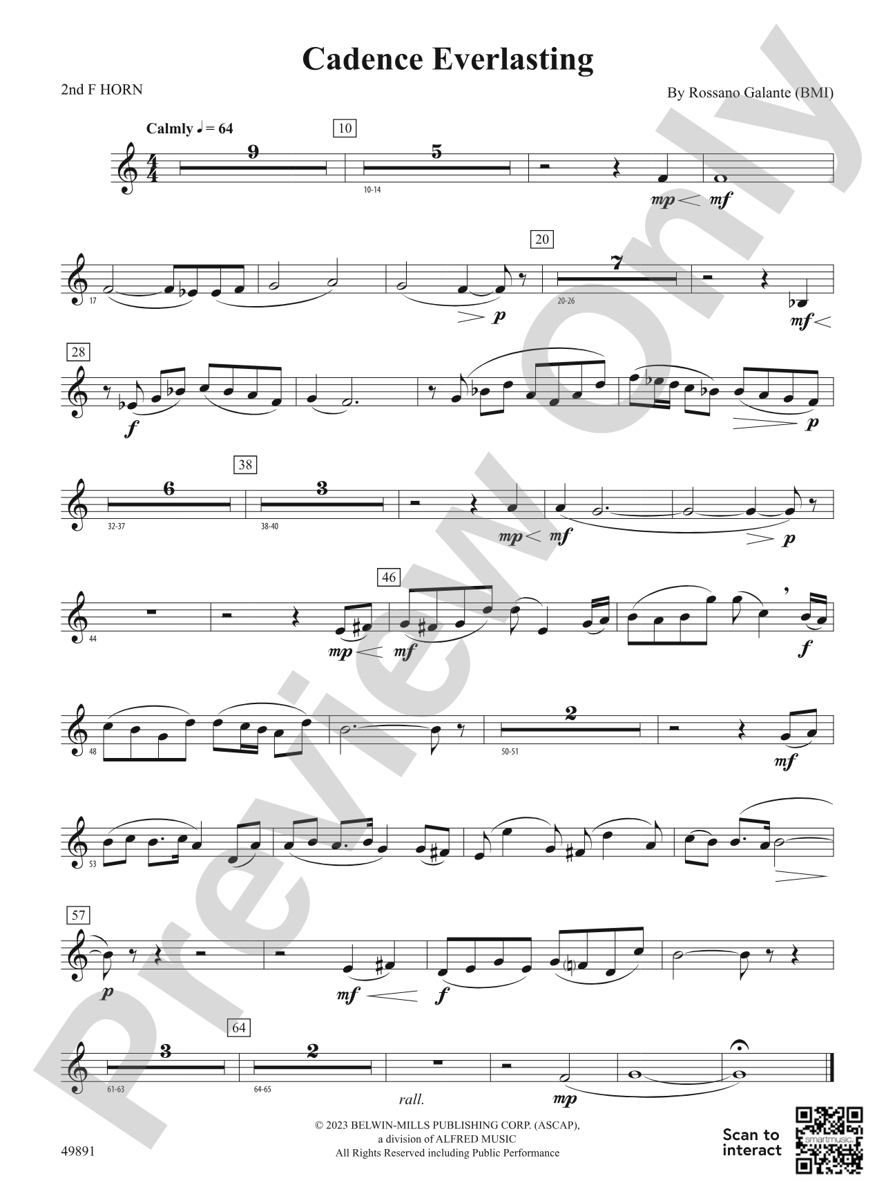 Cadence Everlasting: 2nd F Horn