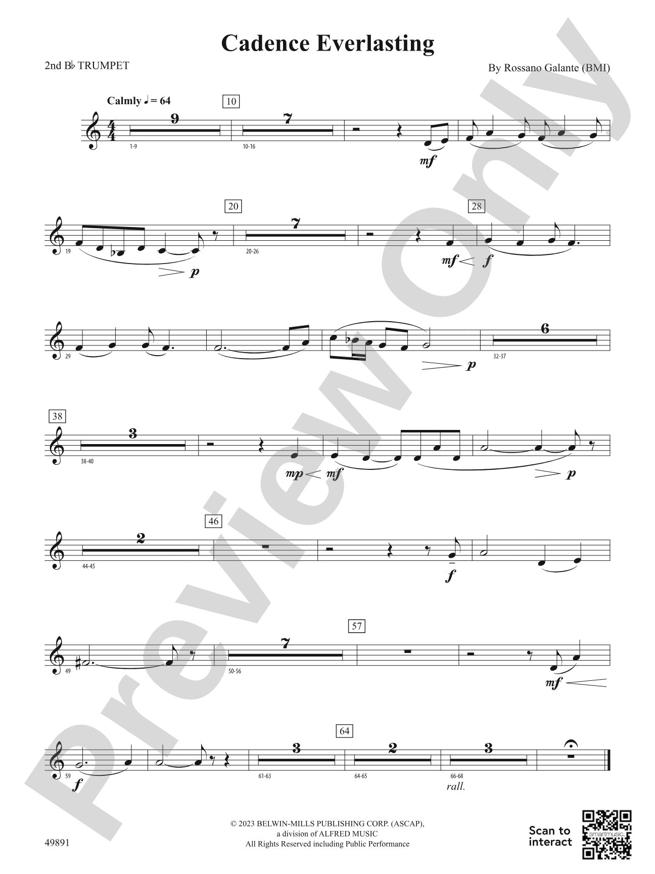 Cadence Everlasting: 2nd B-flat Trumpet
