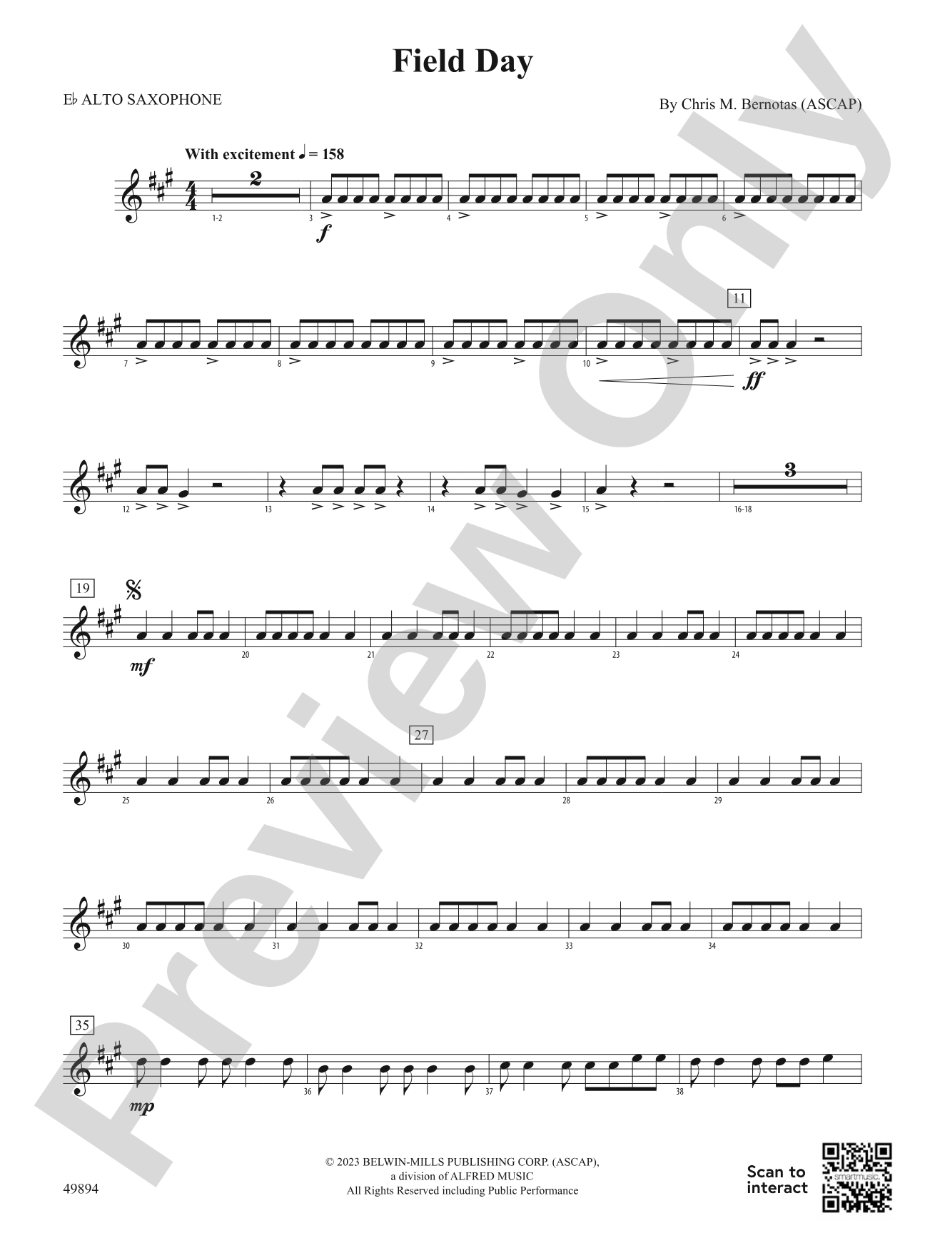 Field Day: E-flat Alto Saxophone