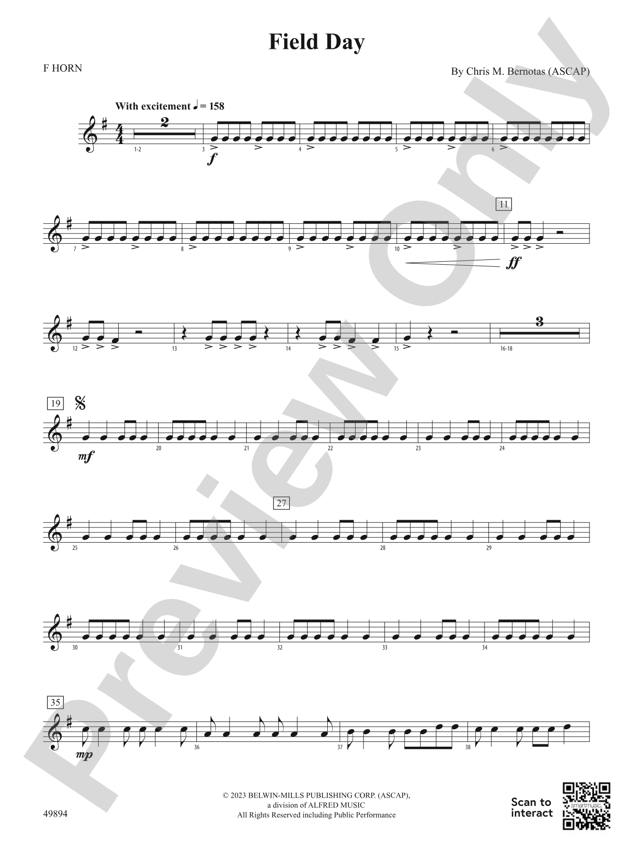 Field Day: 1st F Horn