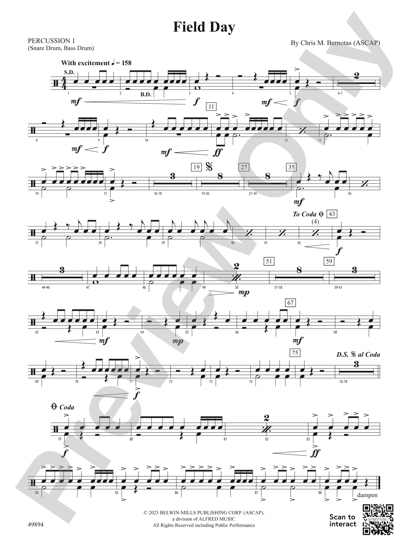 Field Day: 1st Percussion