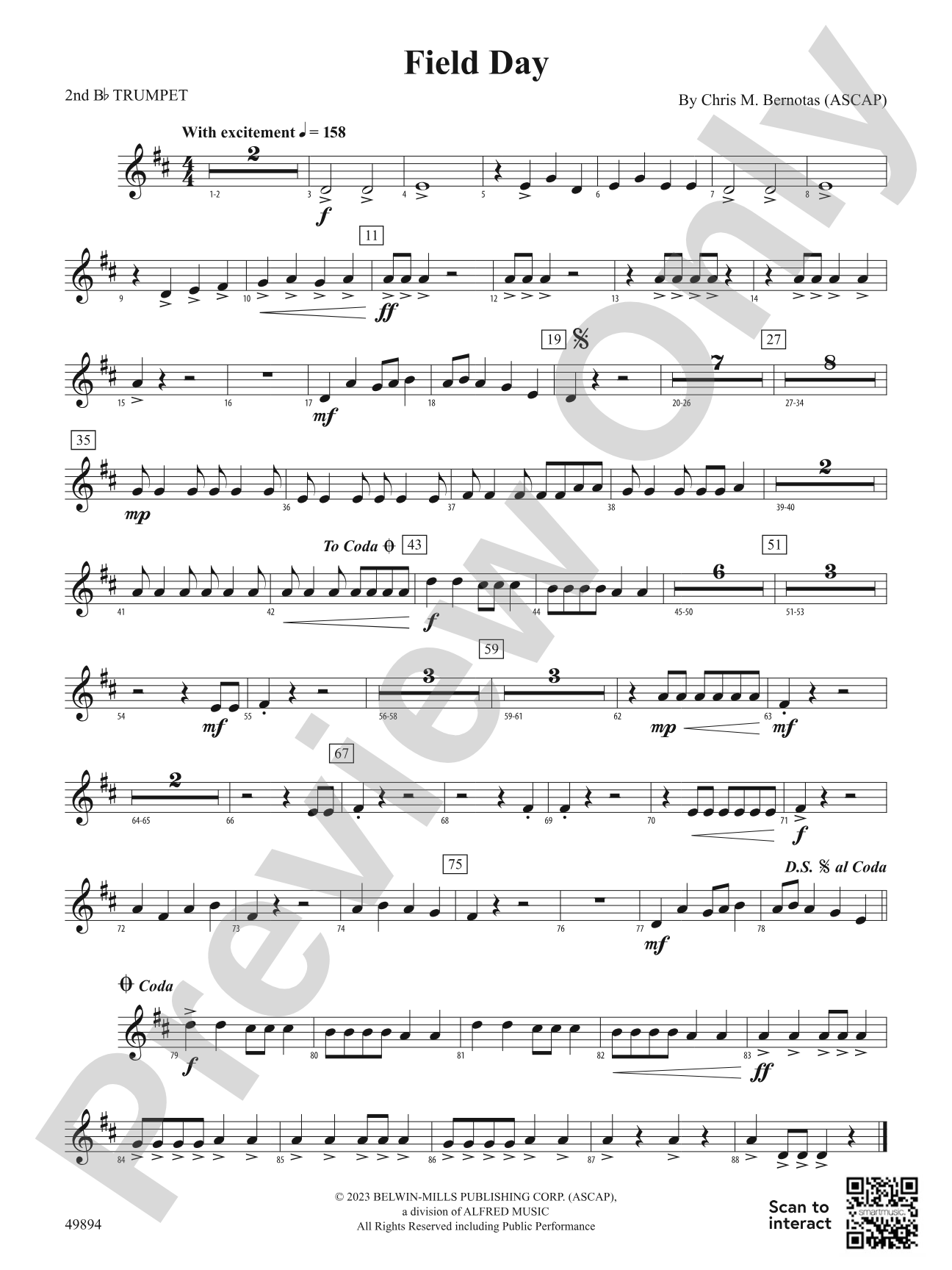 Field Day: 2nd B-flat Trumpet
