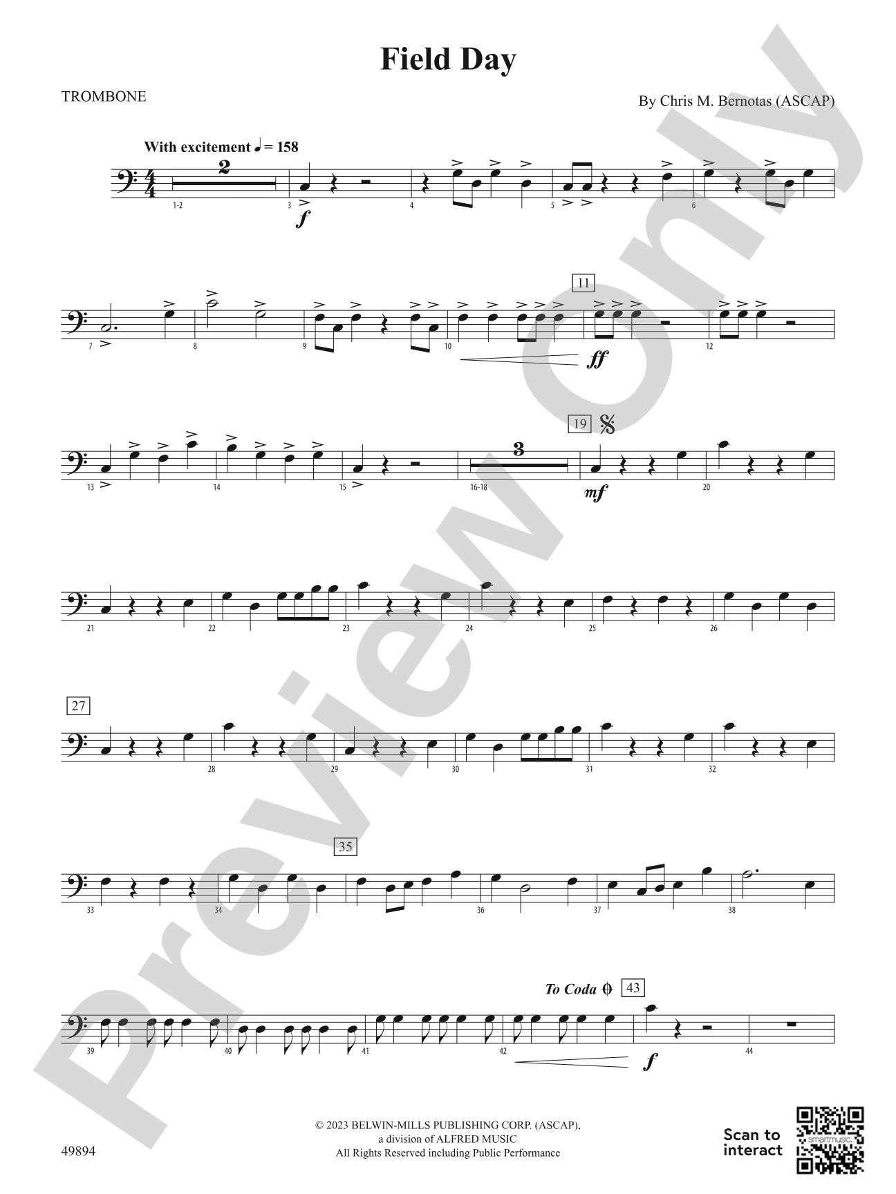 Field Day: 1st Trombone