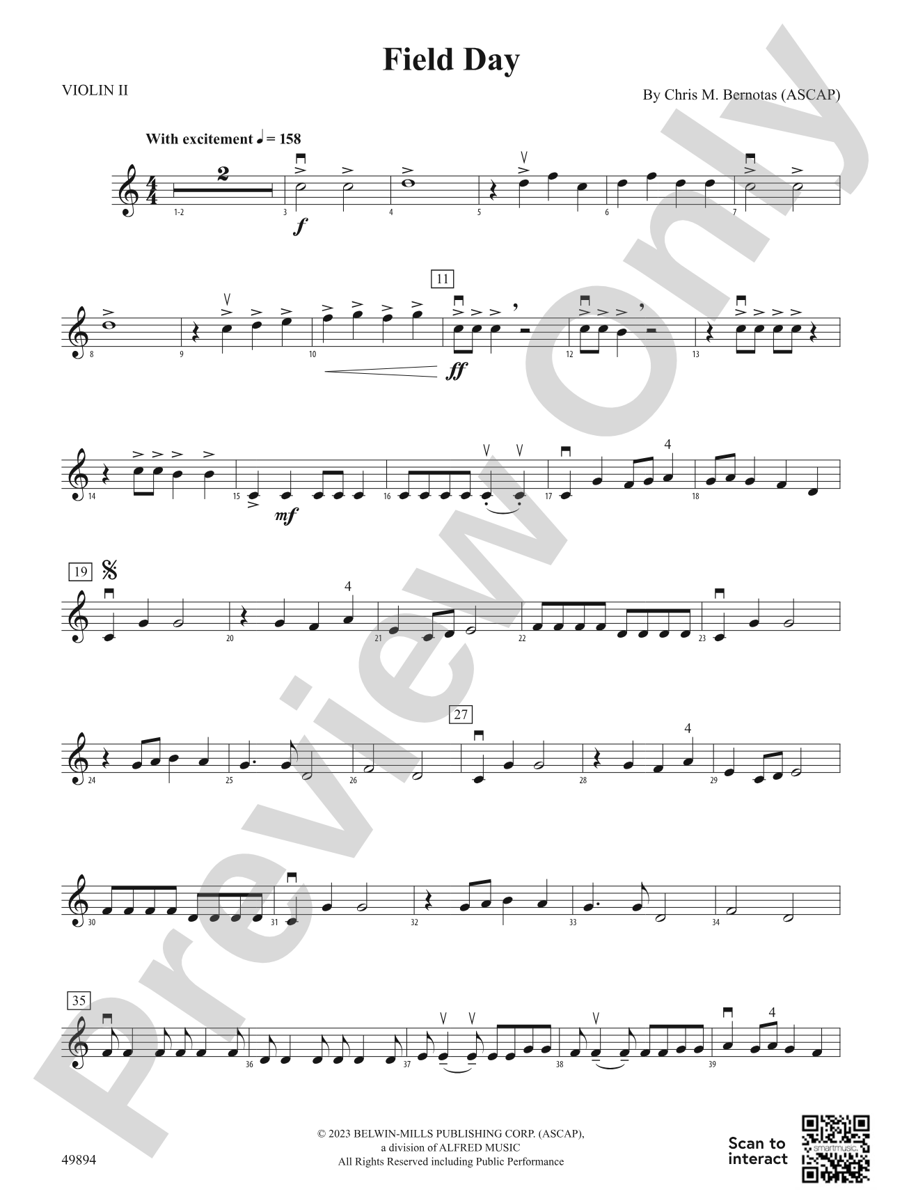 Field Day: 2nd Violin