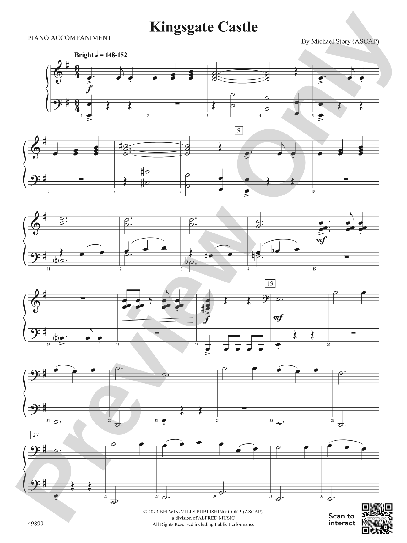 Kingsgate Castle: Piano Accompaniment