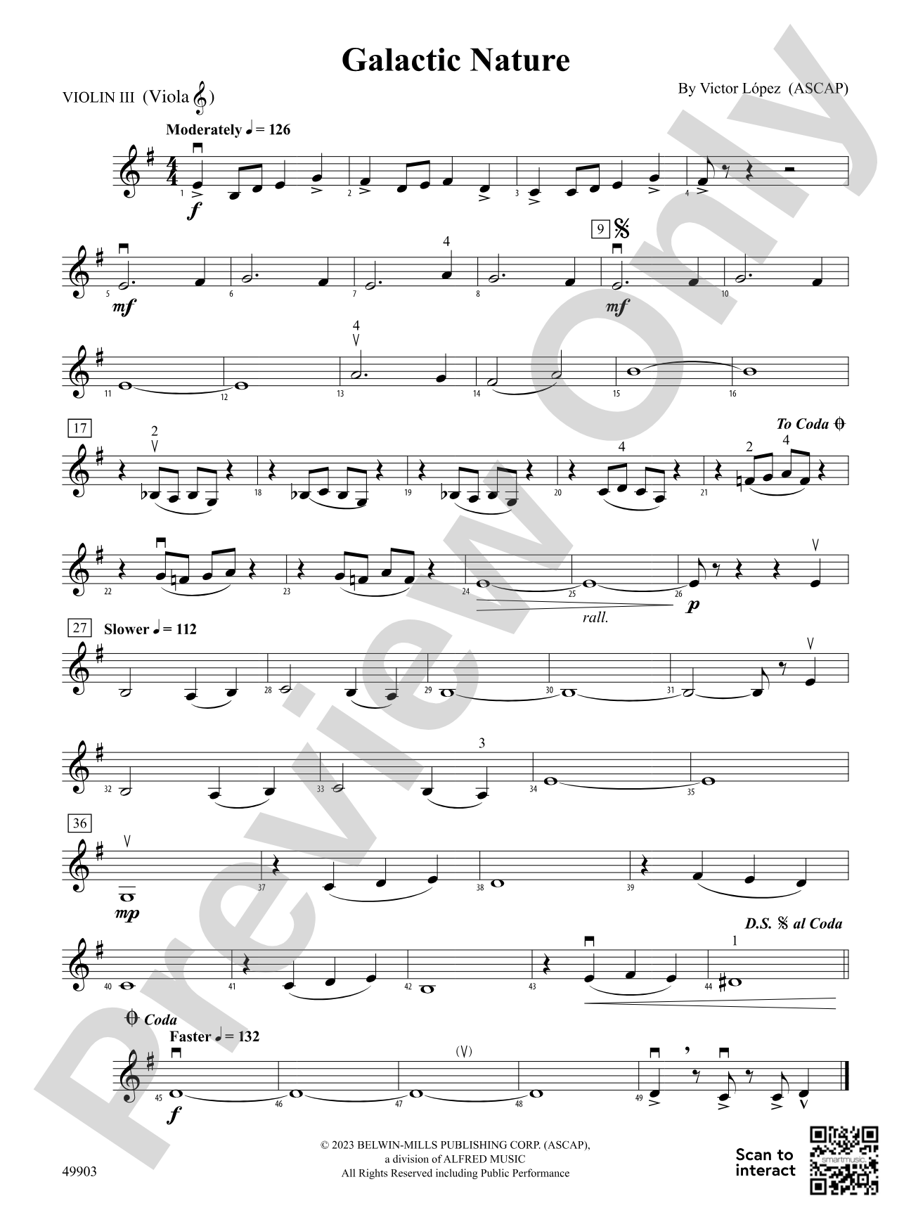 Galactic Nature: 3rd Violin (Viola [TC])