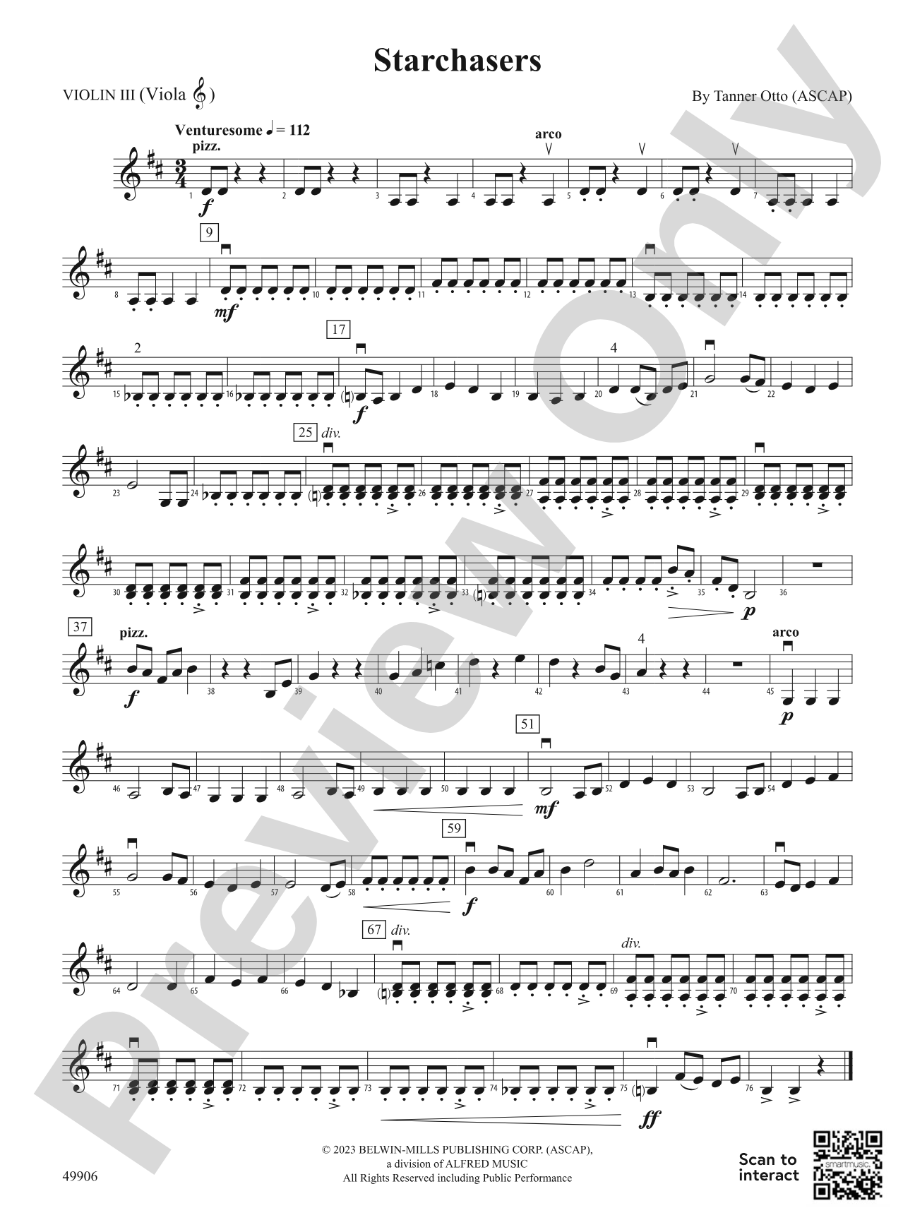 Starchasers: 3rd Violin (Viola [TC])