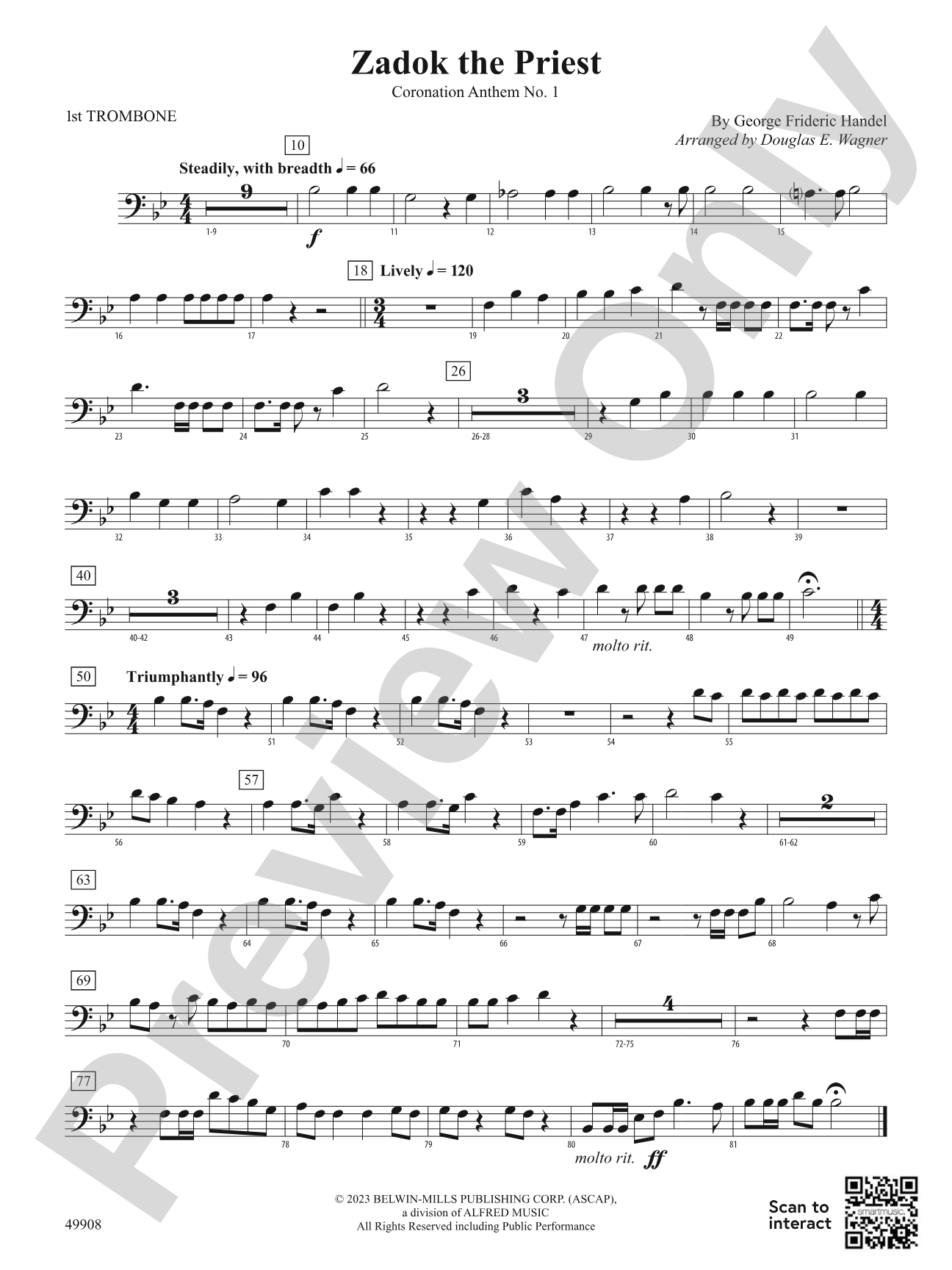 Zadok the Priest: 1st Trombone