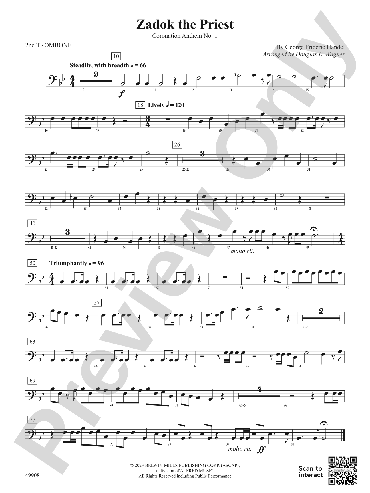 Zadok the Priest: 2nd Trombone