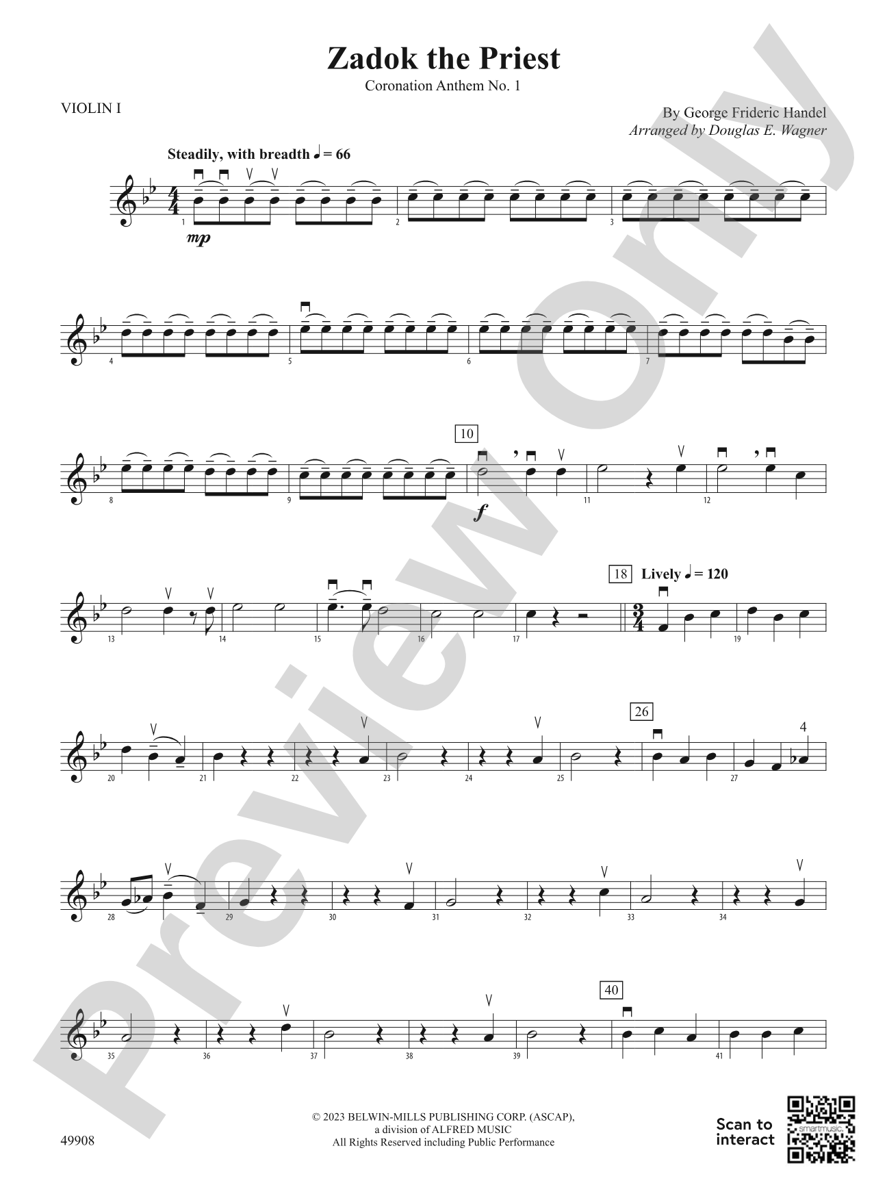 Zadok the Priest: 1st Violin