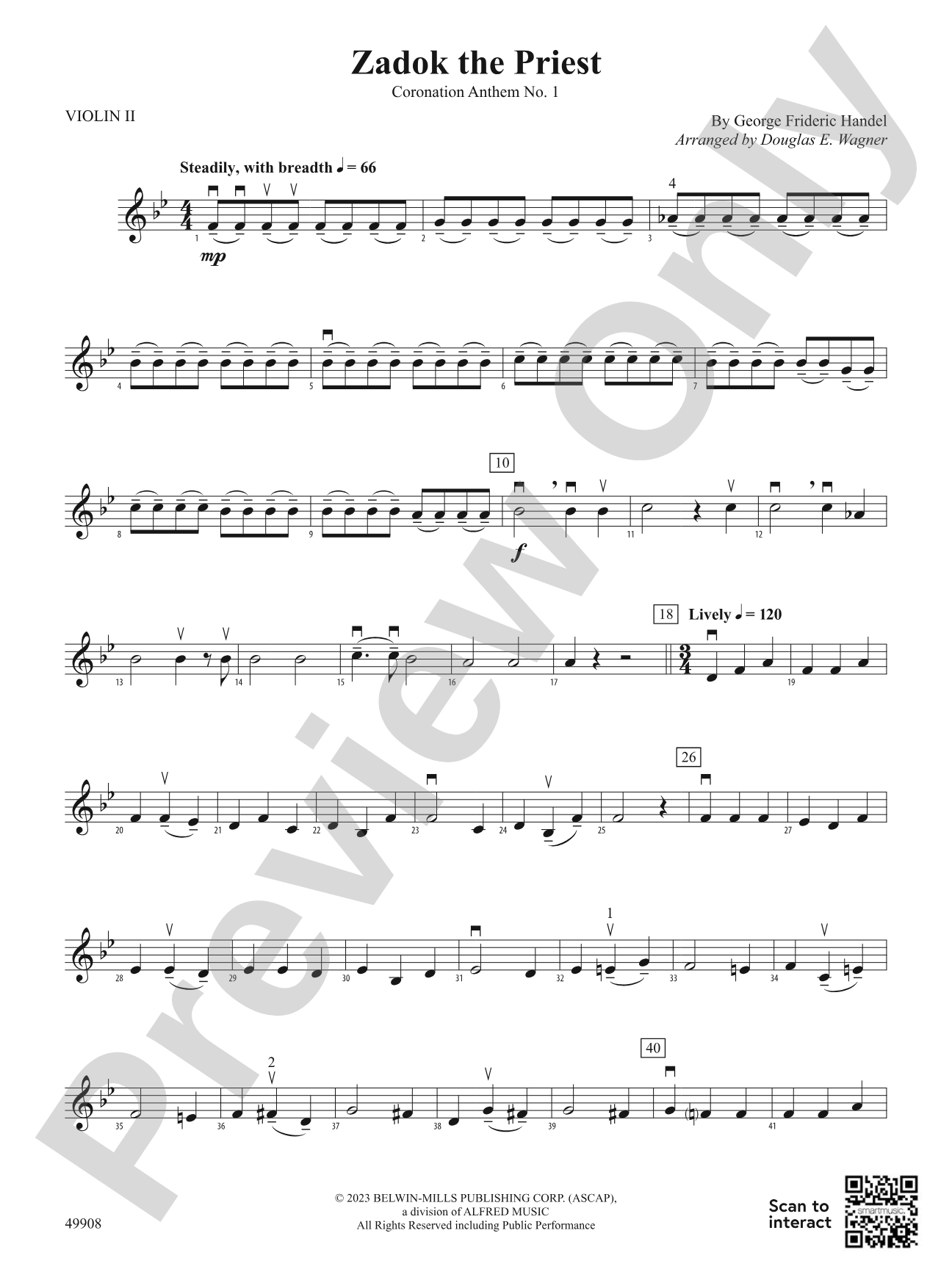 Zadok the Priest: 2nd Violin