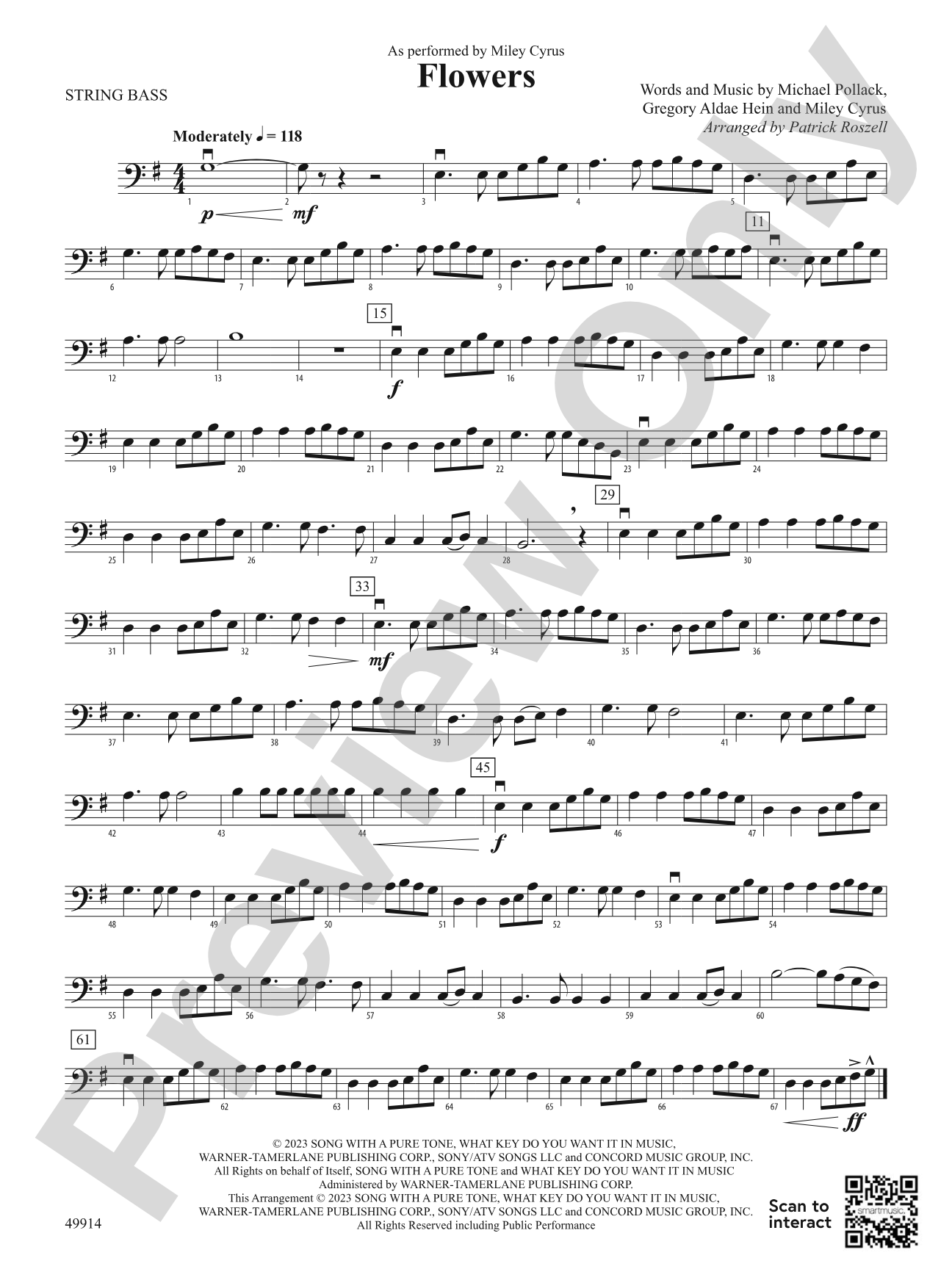 Flowers: String Bass