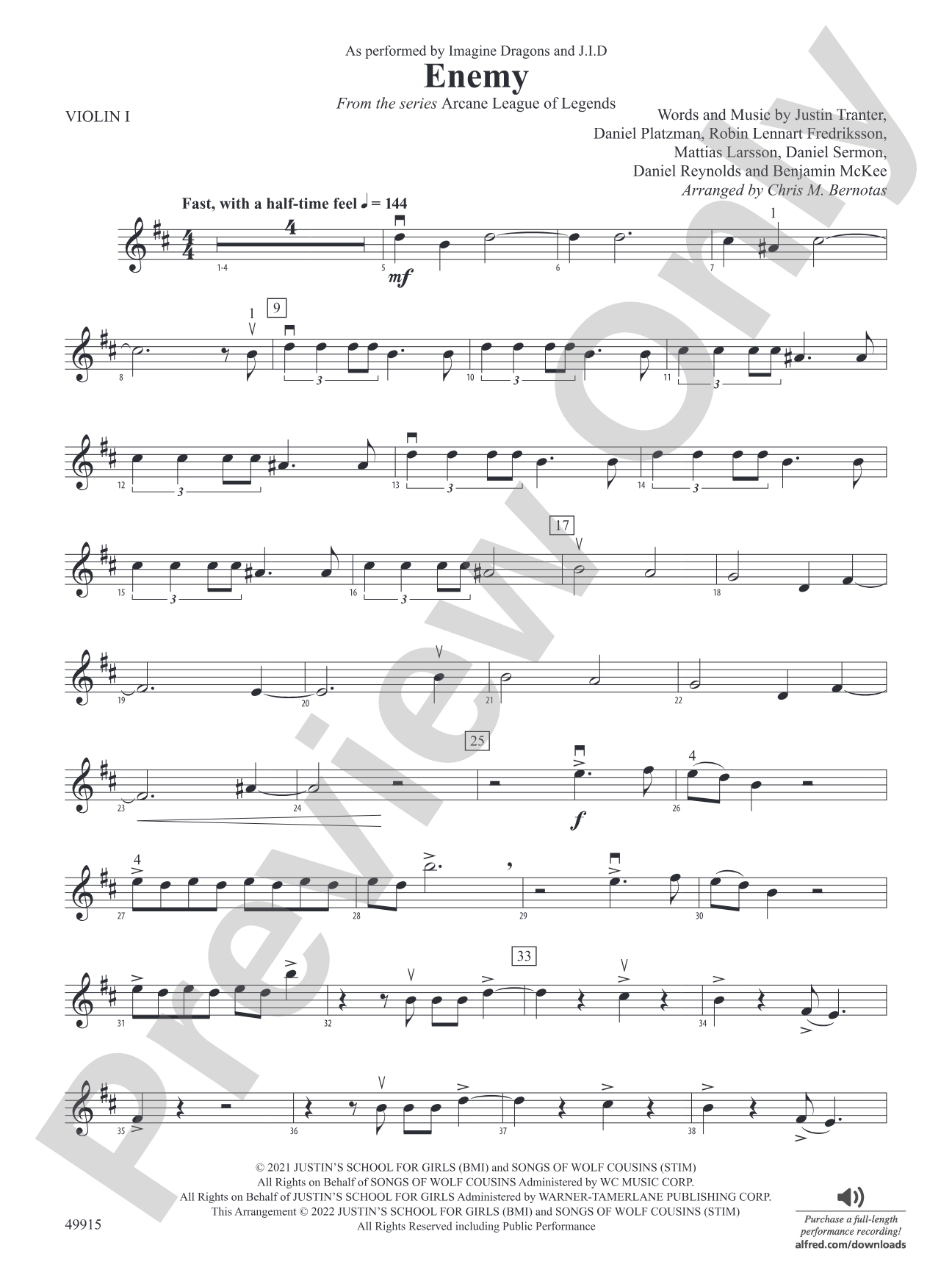 Enemy: 1st Violin