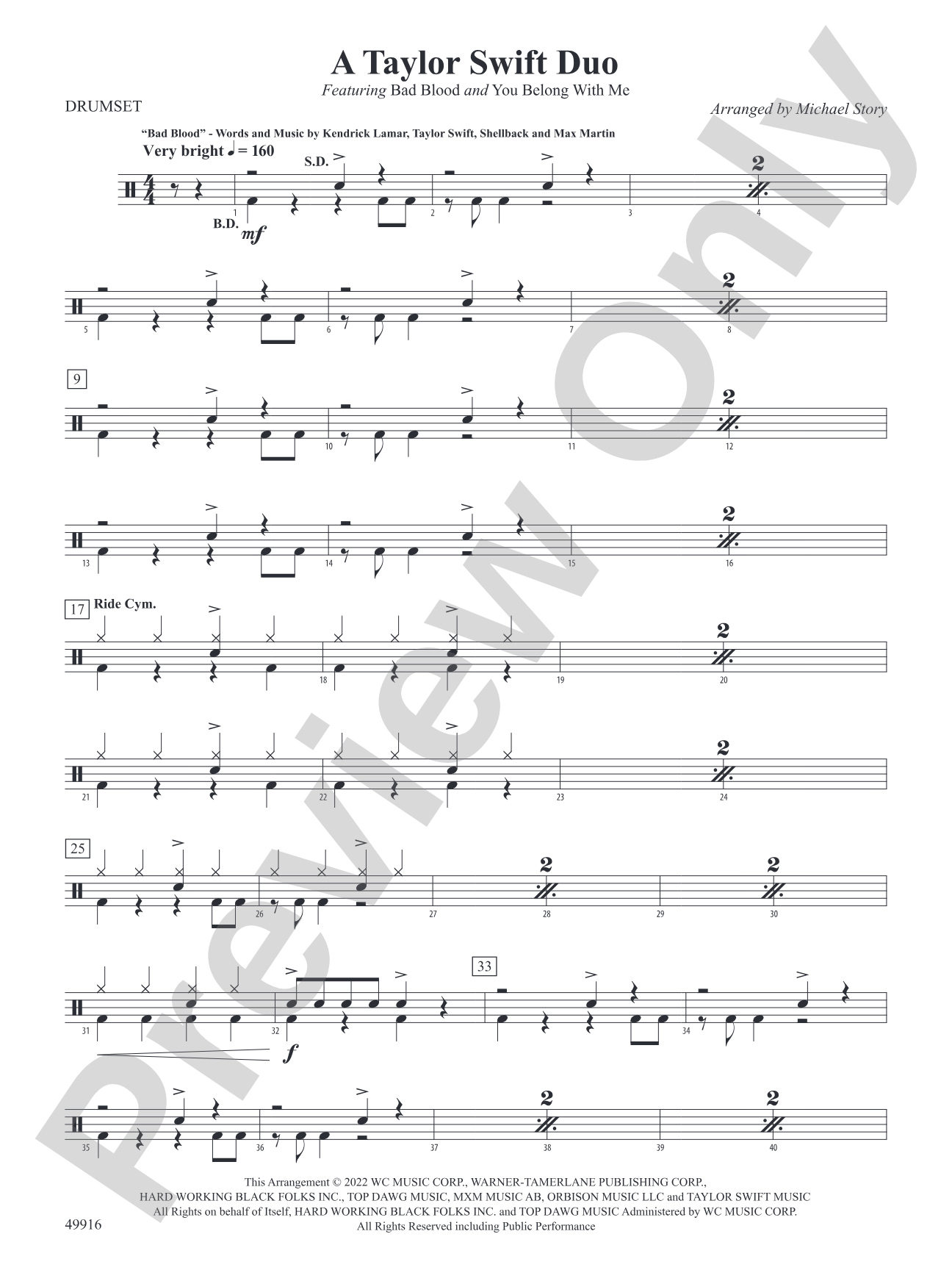 A Taylor Swift Duo: Drums