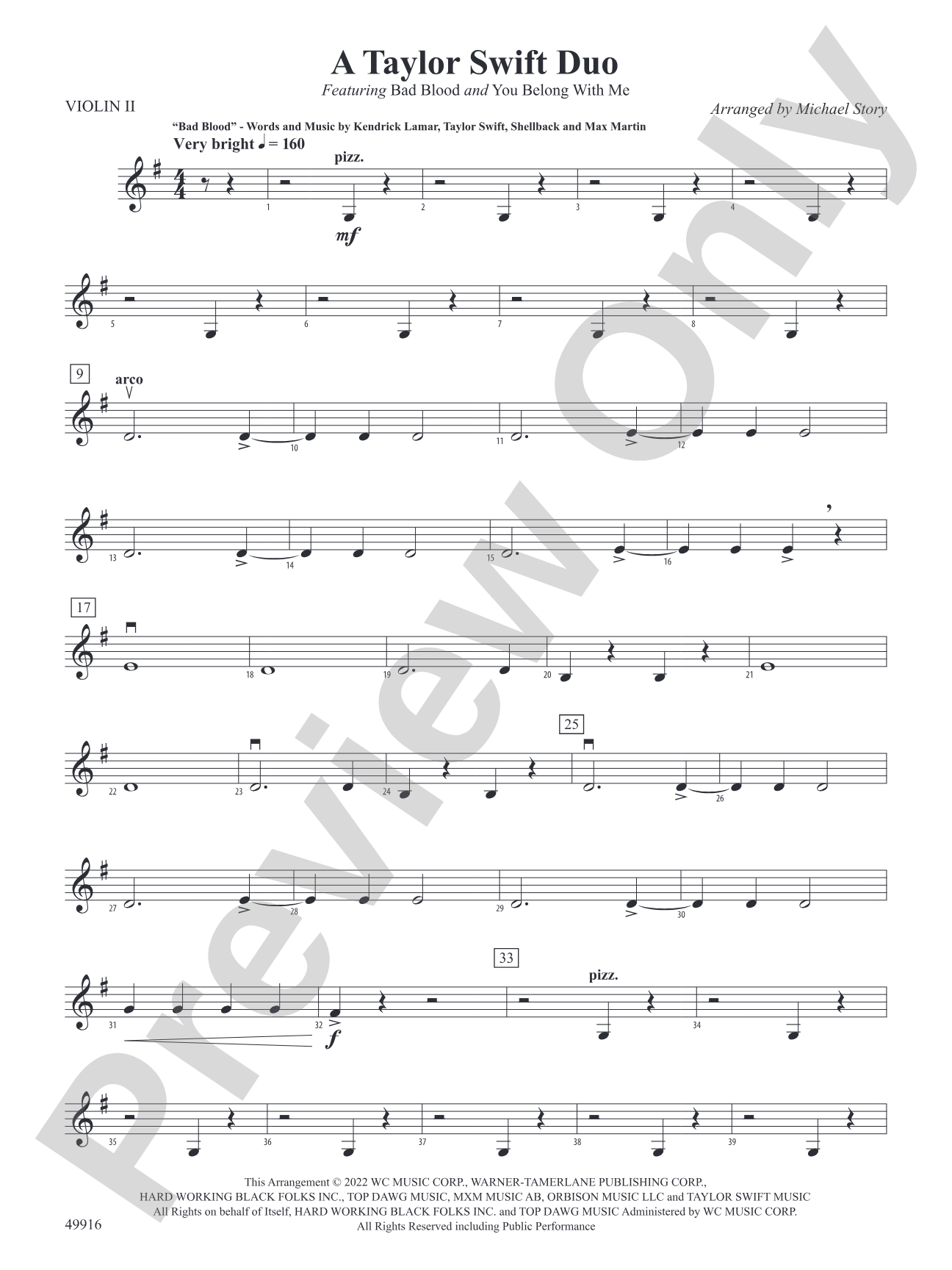 A Taylor Swift Duo: 2nd Violin
