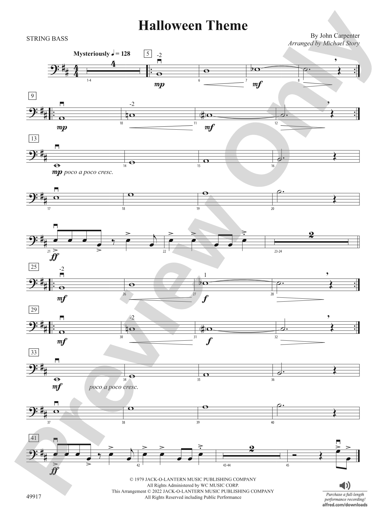 Halloween Theme: String Bass