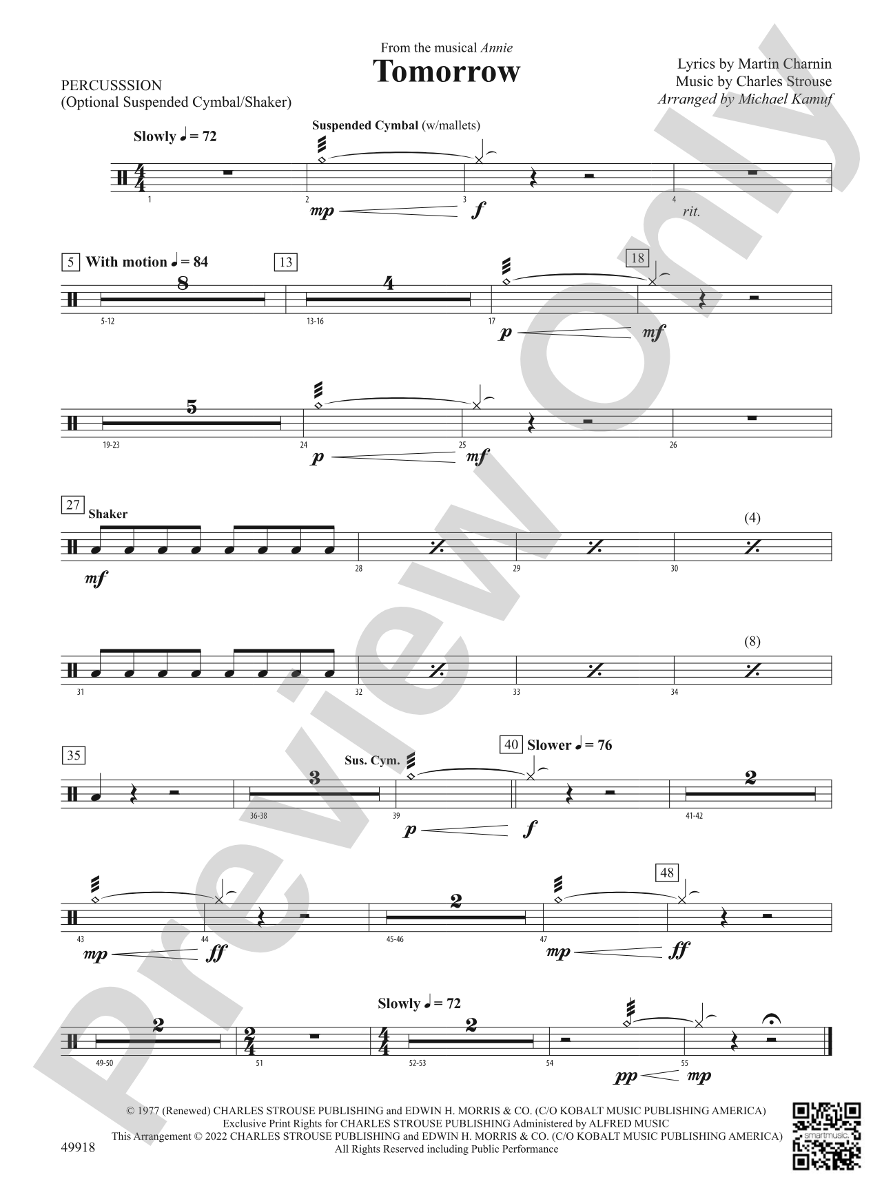 Tomorrow: 1st Percussion