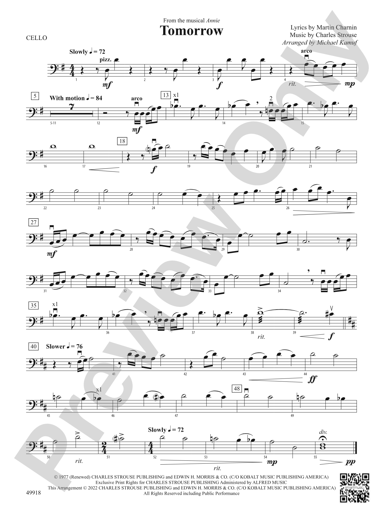 Tomorrow: Cello
