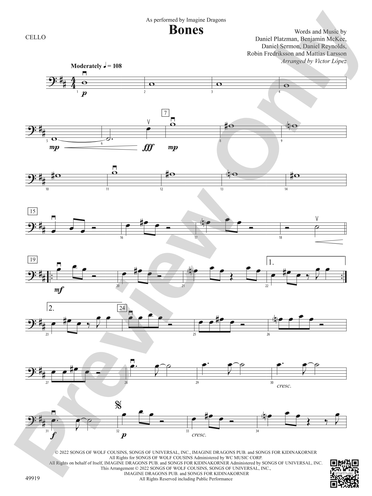 Bones: Cello