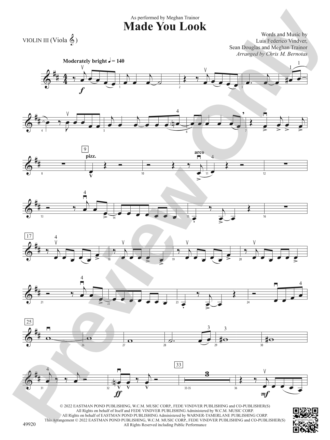 Made You Look: 3rd Violin (Viola [TC])