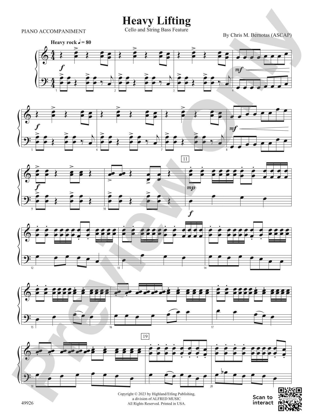 Heavy Lifting: Piano Accompaniment