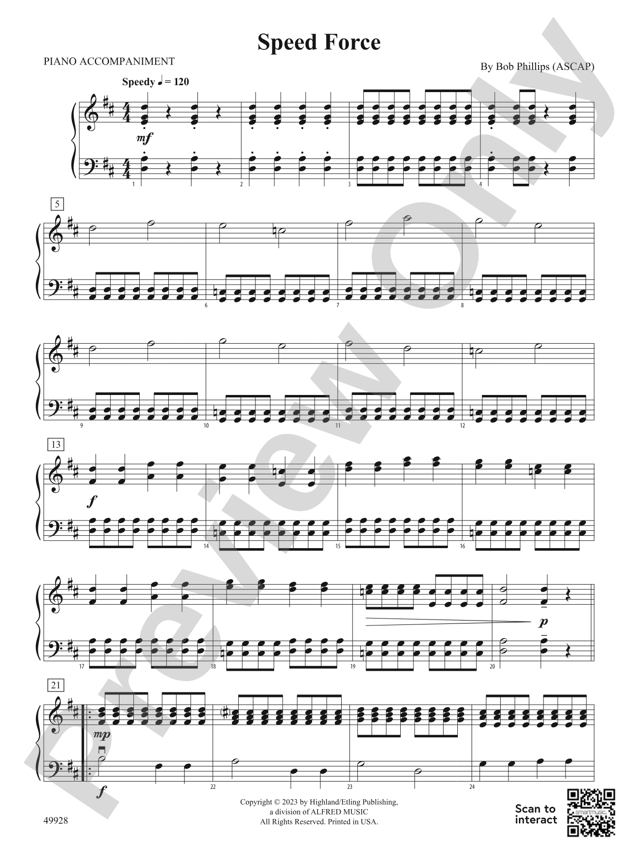 Speed Force: Piano Accompaniment