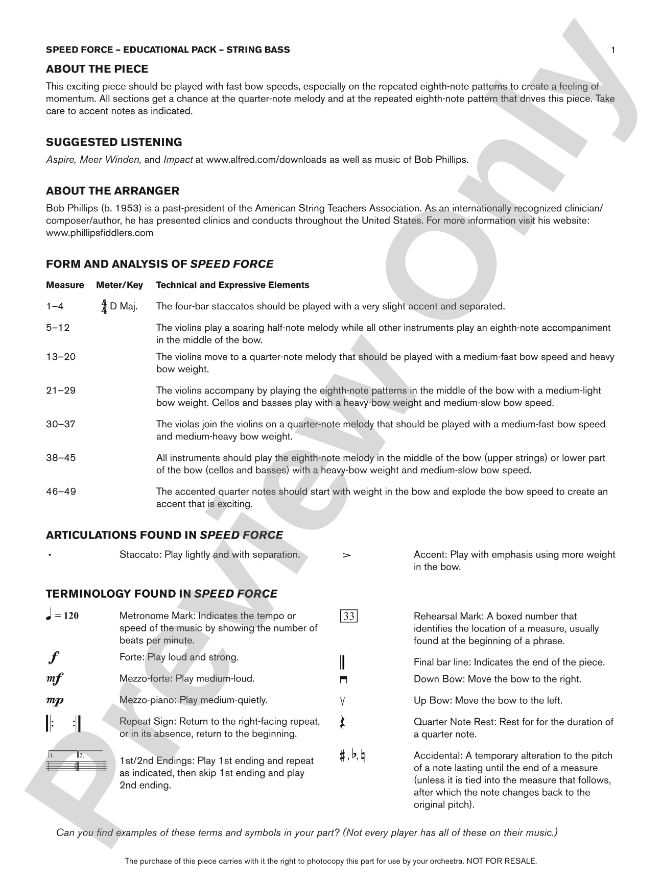 Speed Force: Bass Educational Pack