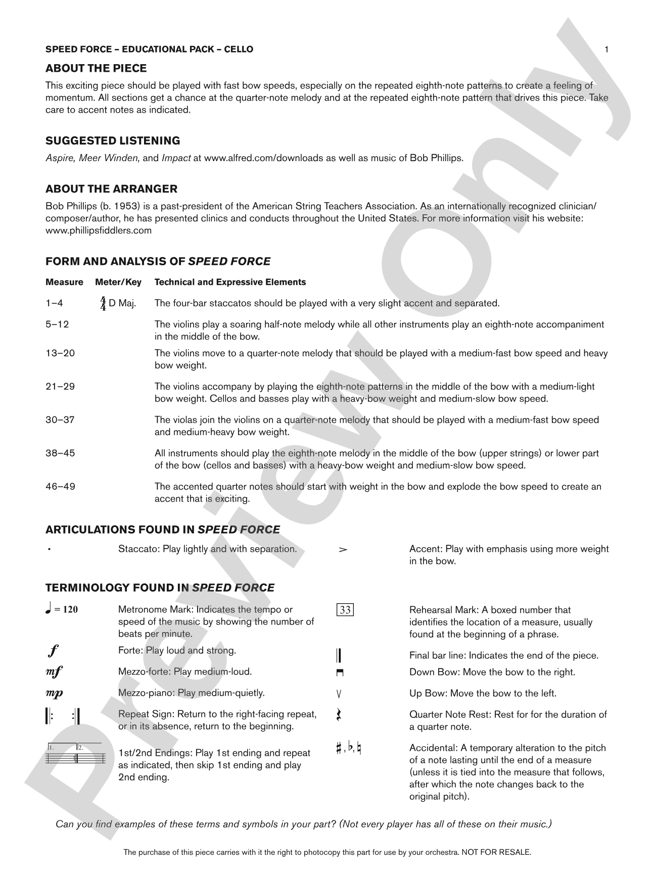 Speed Force: Cello Educational Pack