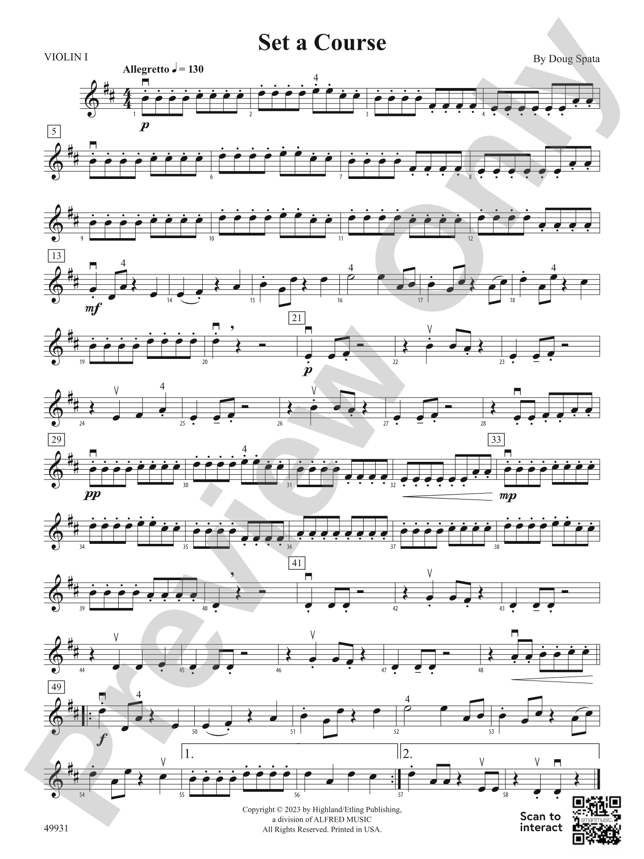 Set a Course: 1st Violin