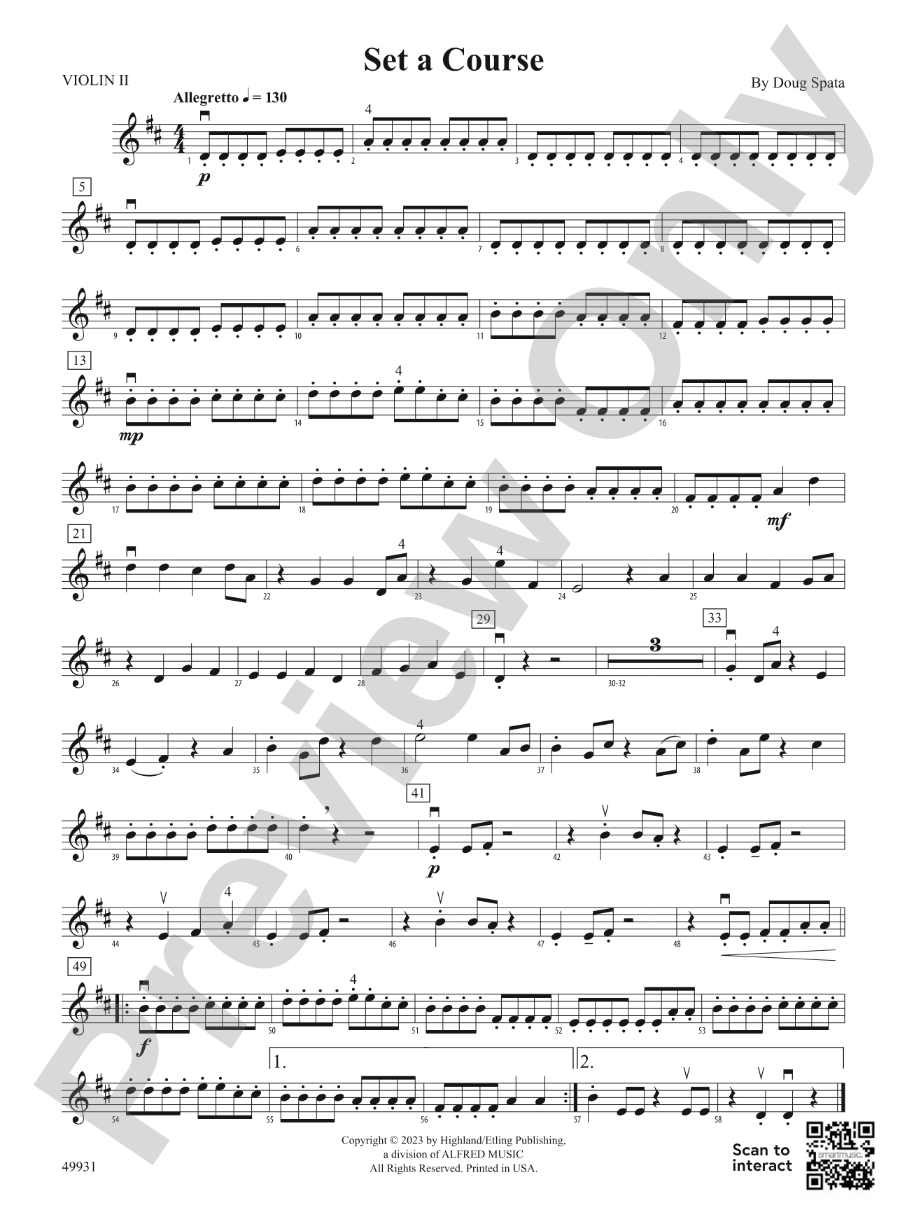 Set a Course: 2nd Violin