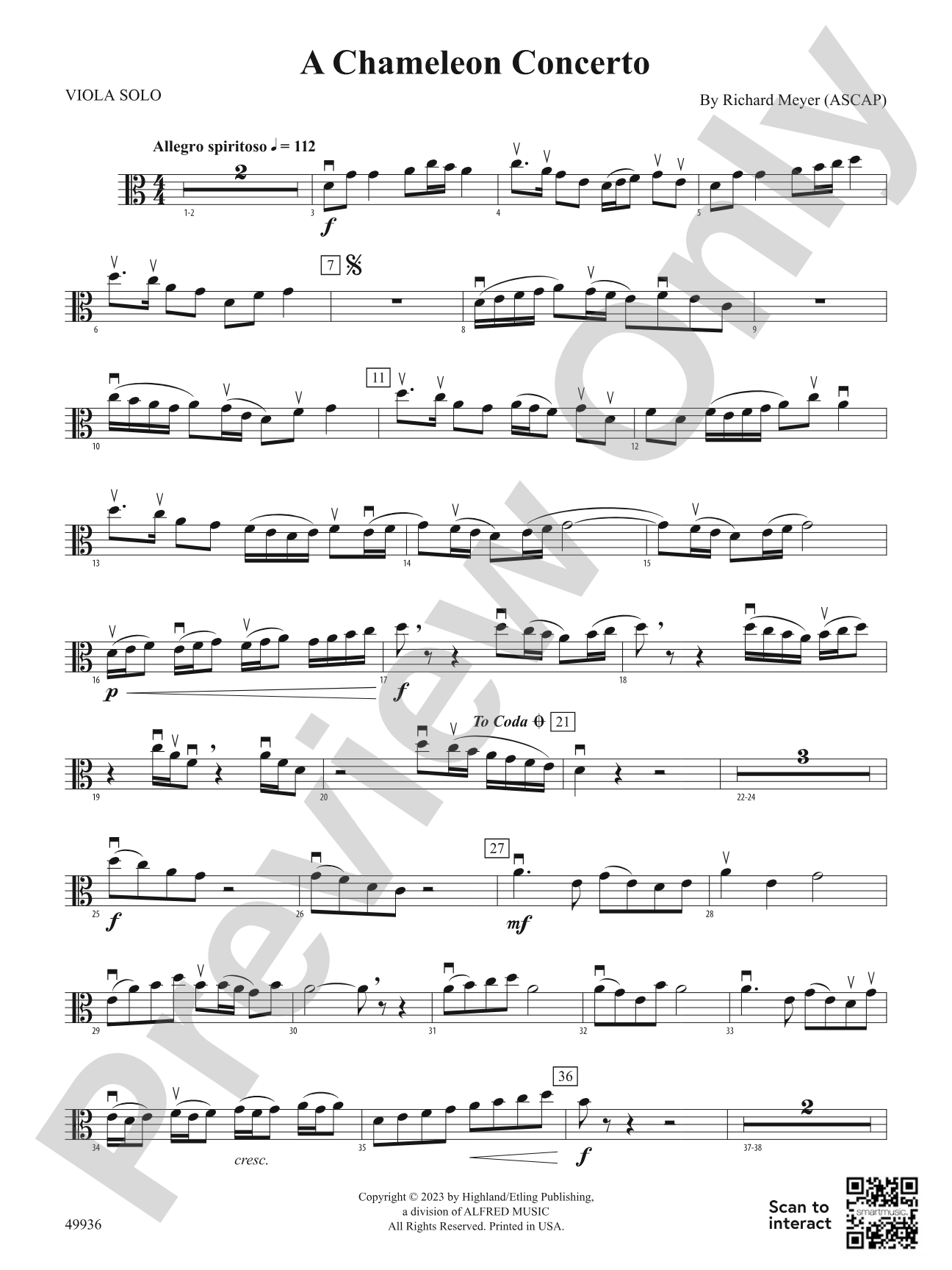 A Chameleon Concerto: Solo Viola
