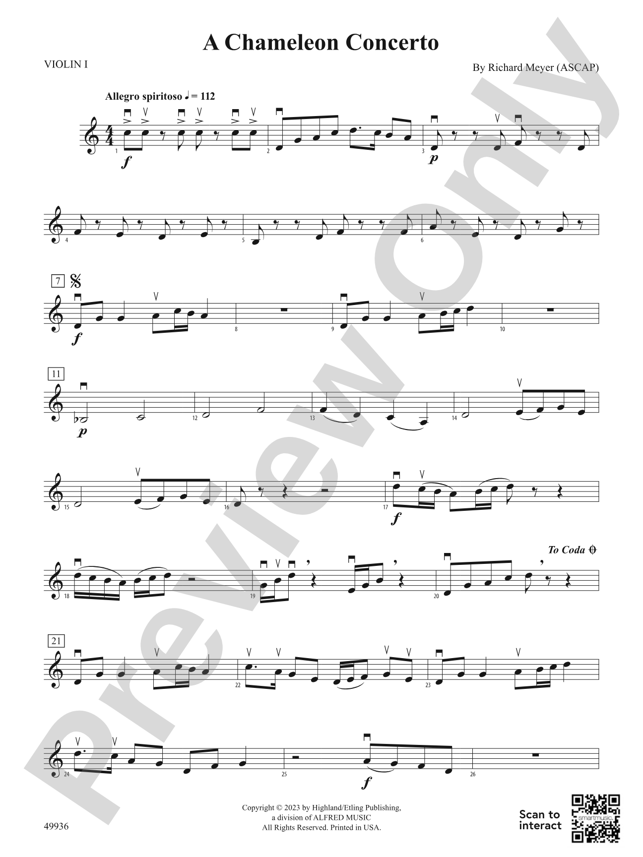 A Chameleon Concerto: 1st Violin