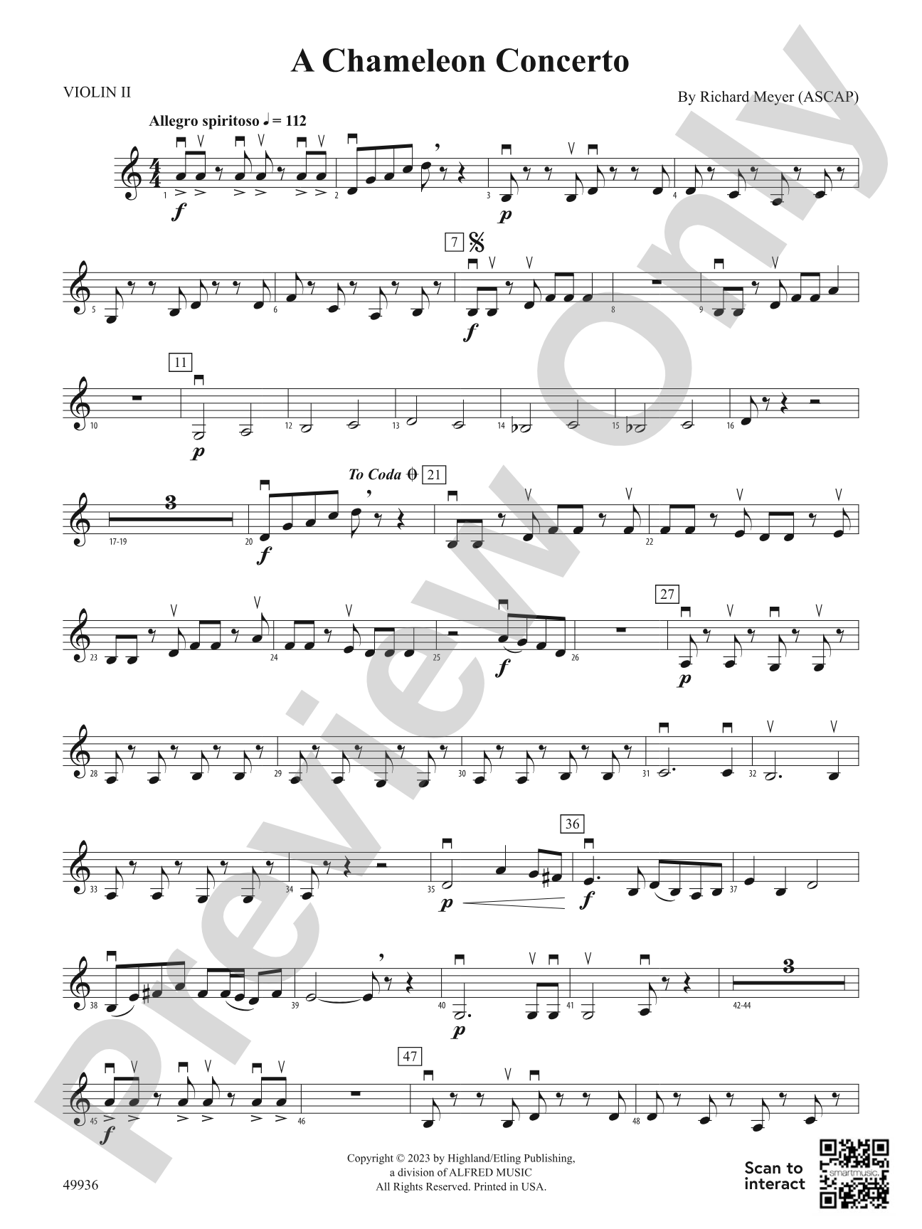 A Chameleon Concerto: 2nd Violin