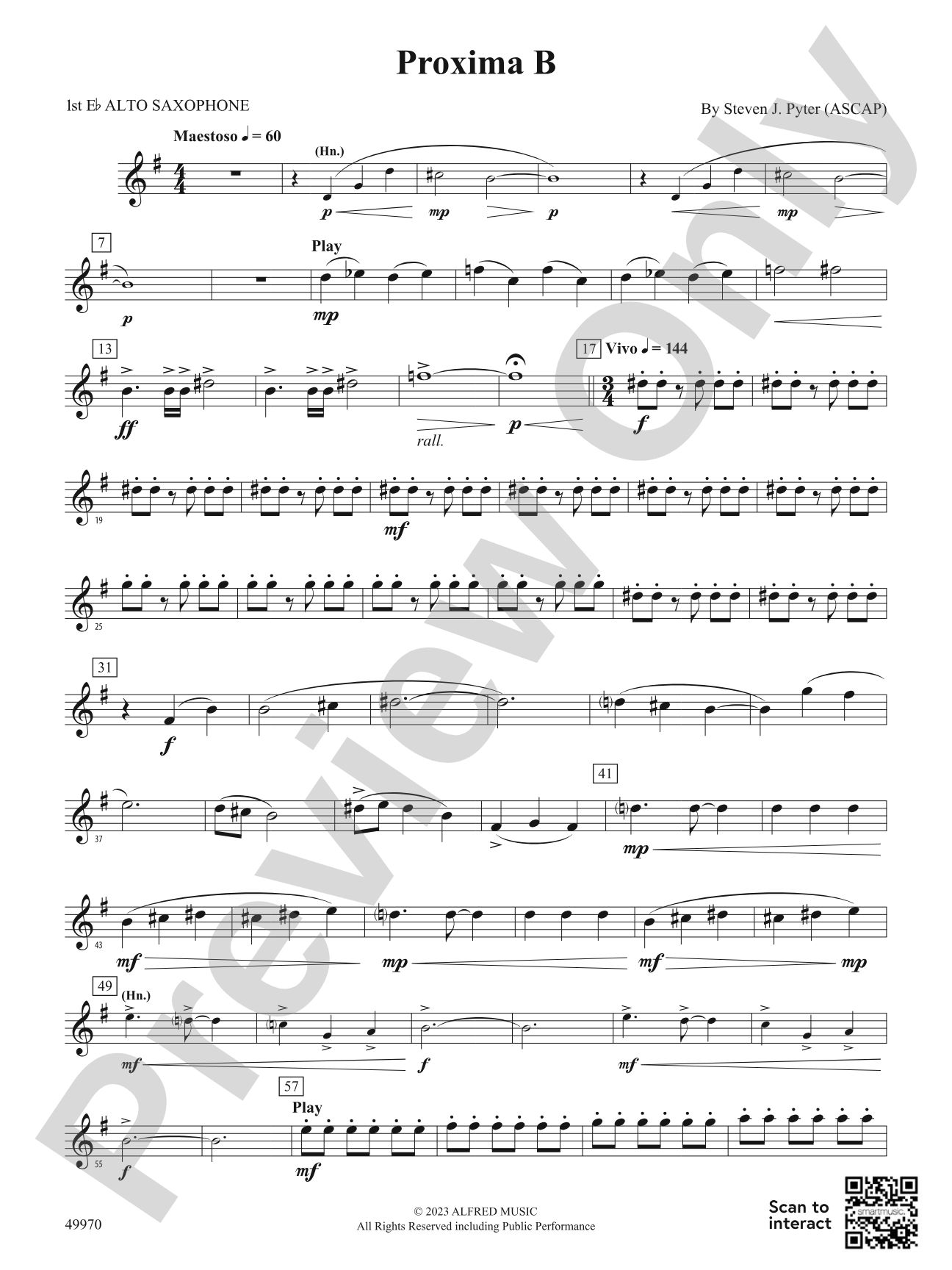 Proxima B: E-flat Alto Saxophone