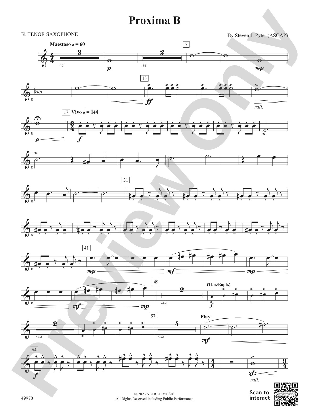 Proxima B: B-flat Tenor Saxophone