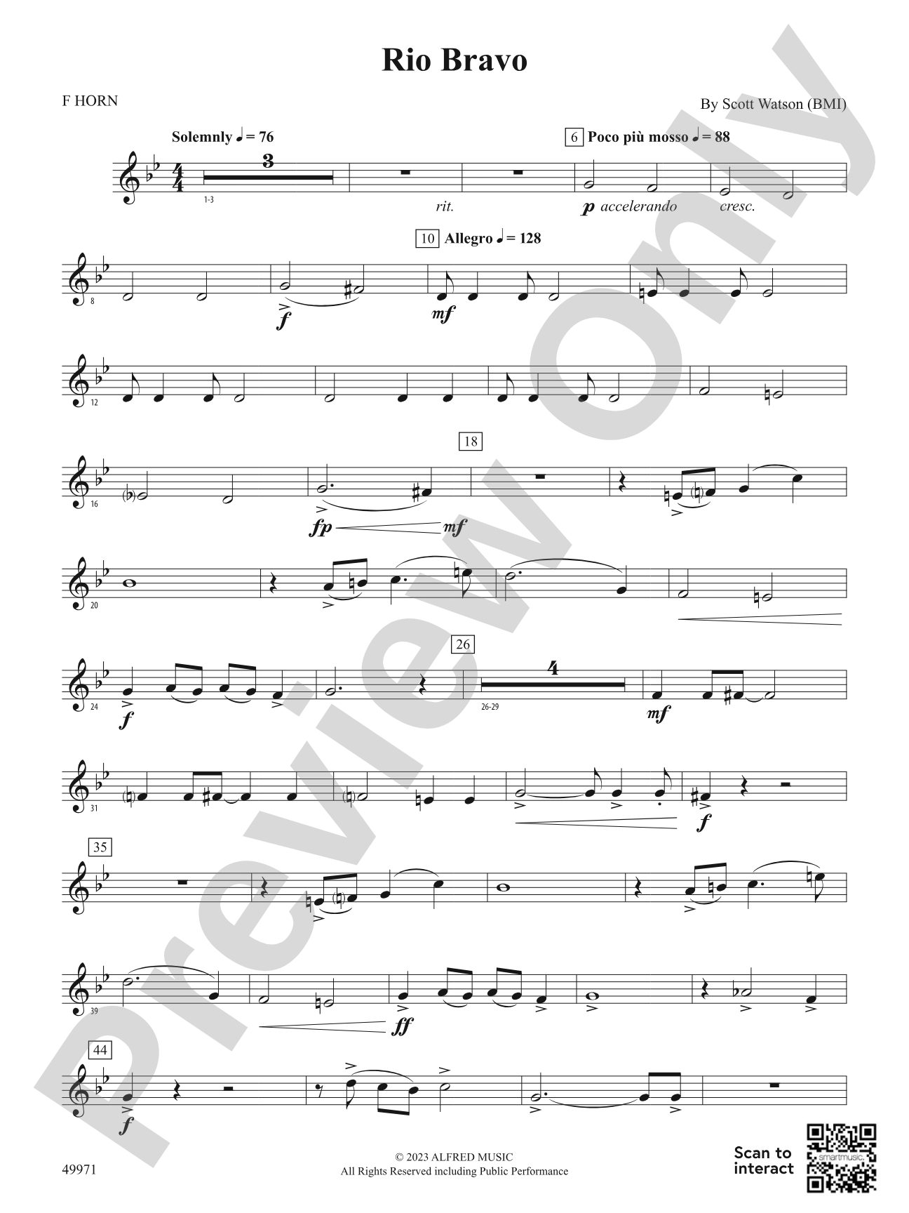 Rio Bravo: 1st F Horn