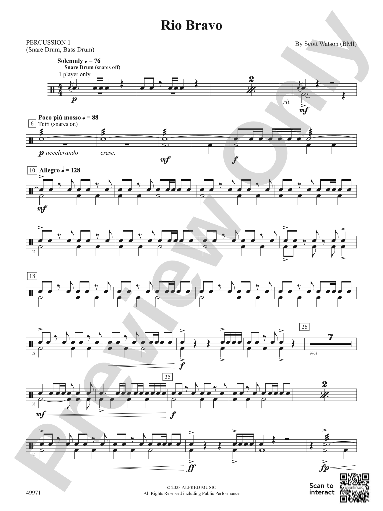 Rio Bravo: 1st Percussion