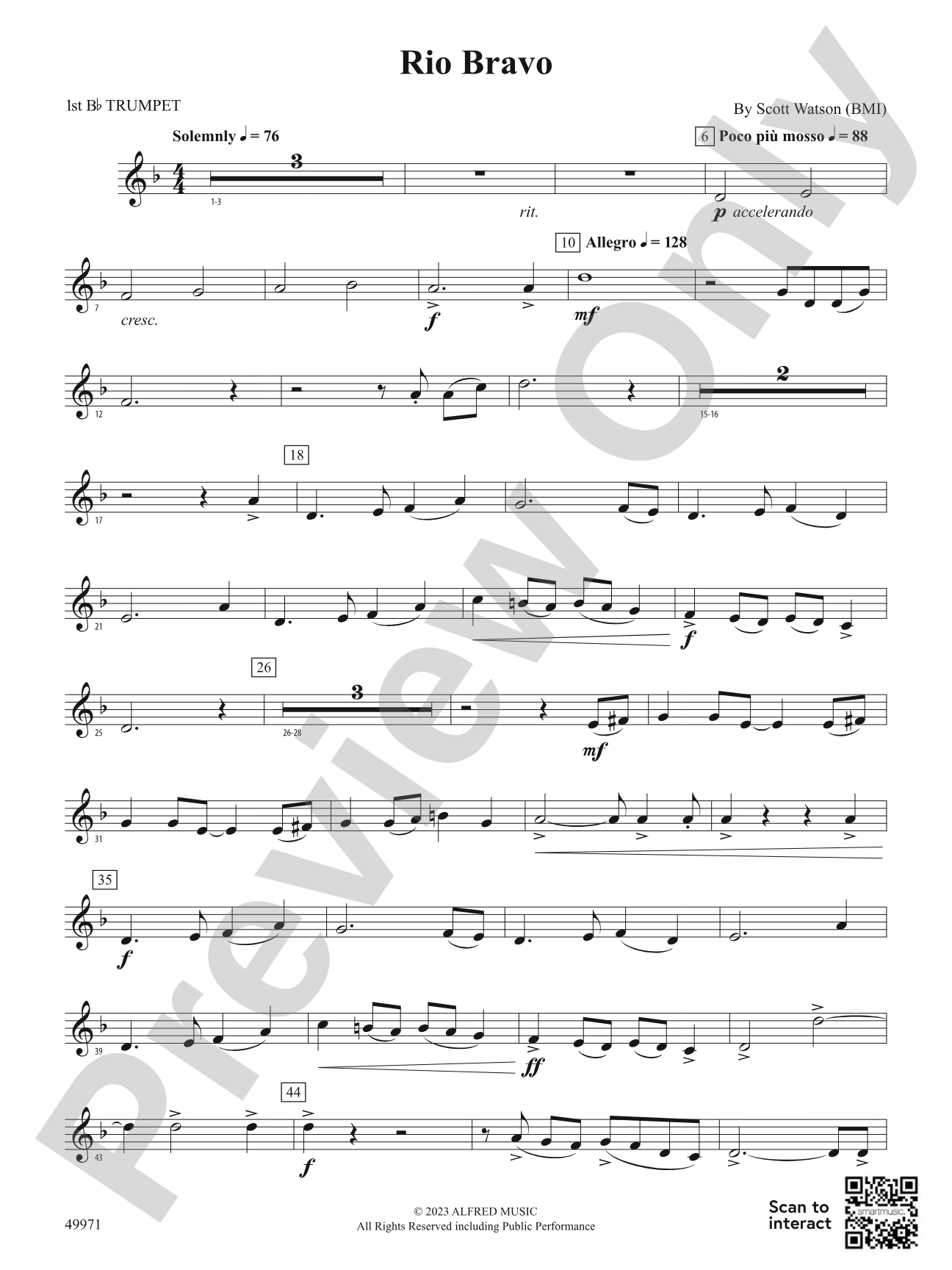 Rio Bravo: 1st B-flat Trumpet