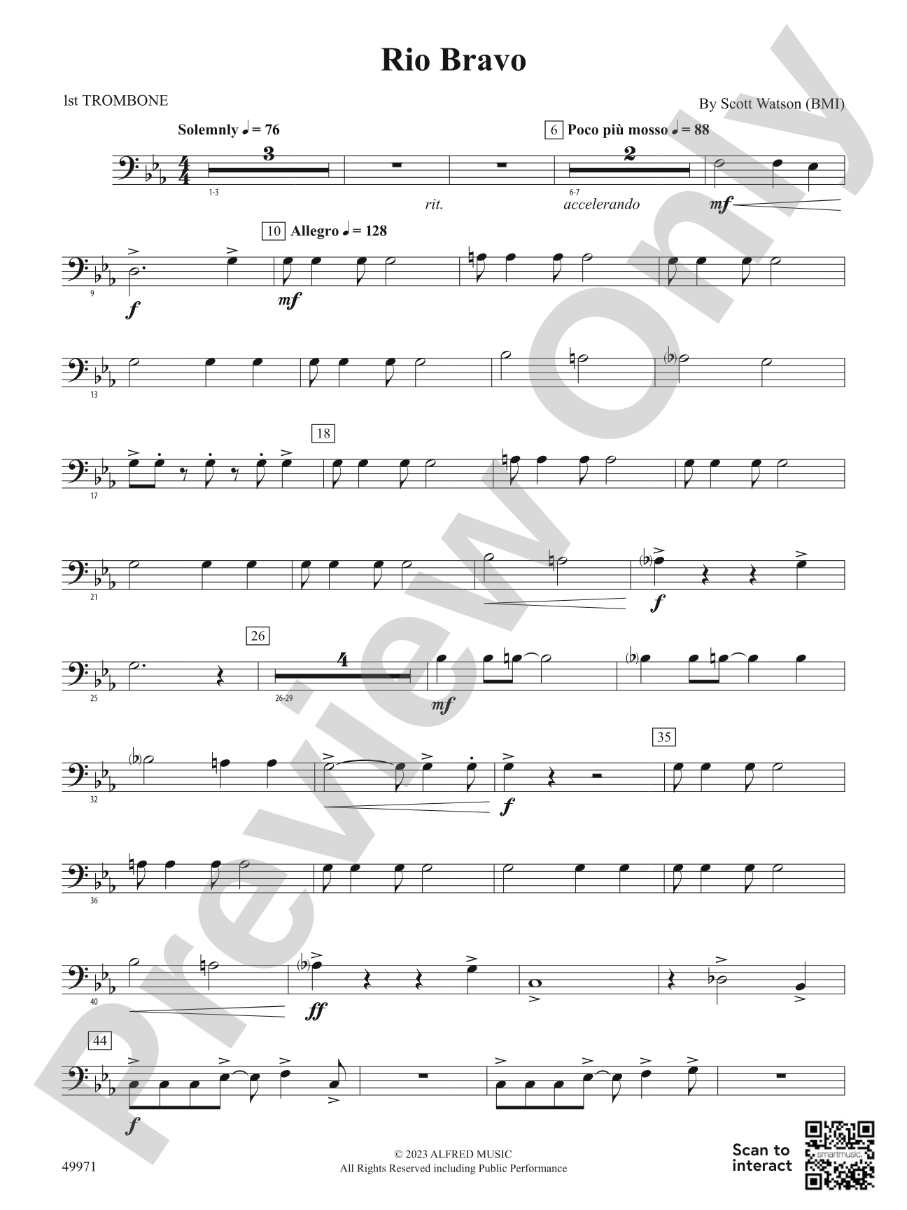 Rio Bravo: 1st Trombone