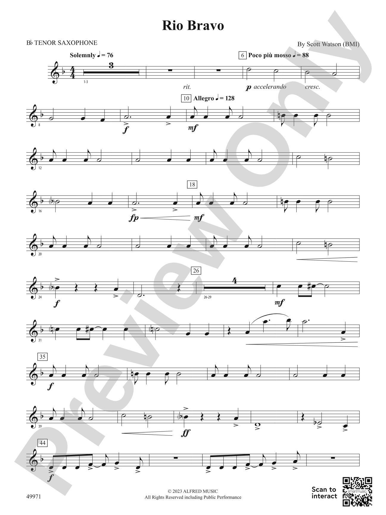 Rio Bravo: B-flat Tenor Saxophone