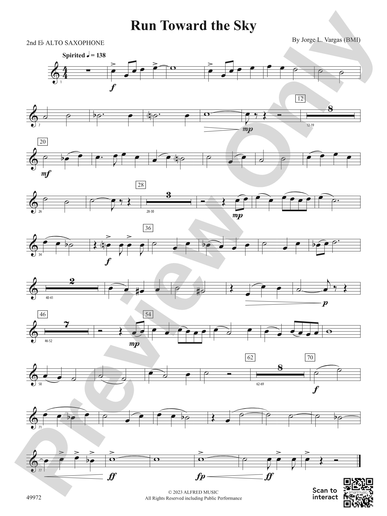 Run Toward the Sky: 2nd E-flat Alto Saxophone