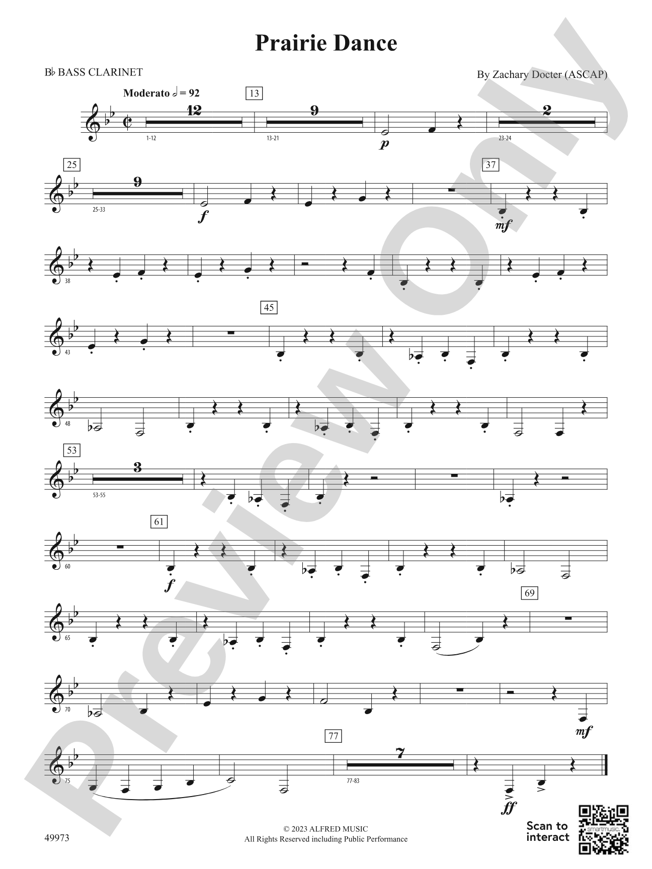 Prairie Dance: B-flat Bass Clarinet