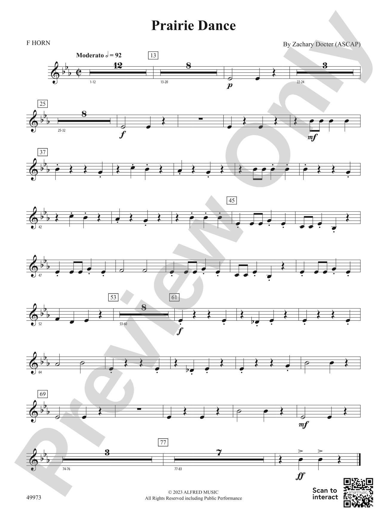 Prairie Dance: 1st F Horn