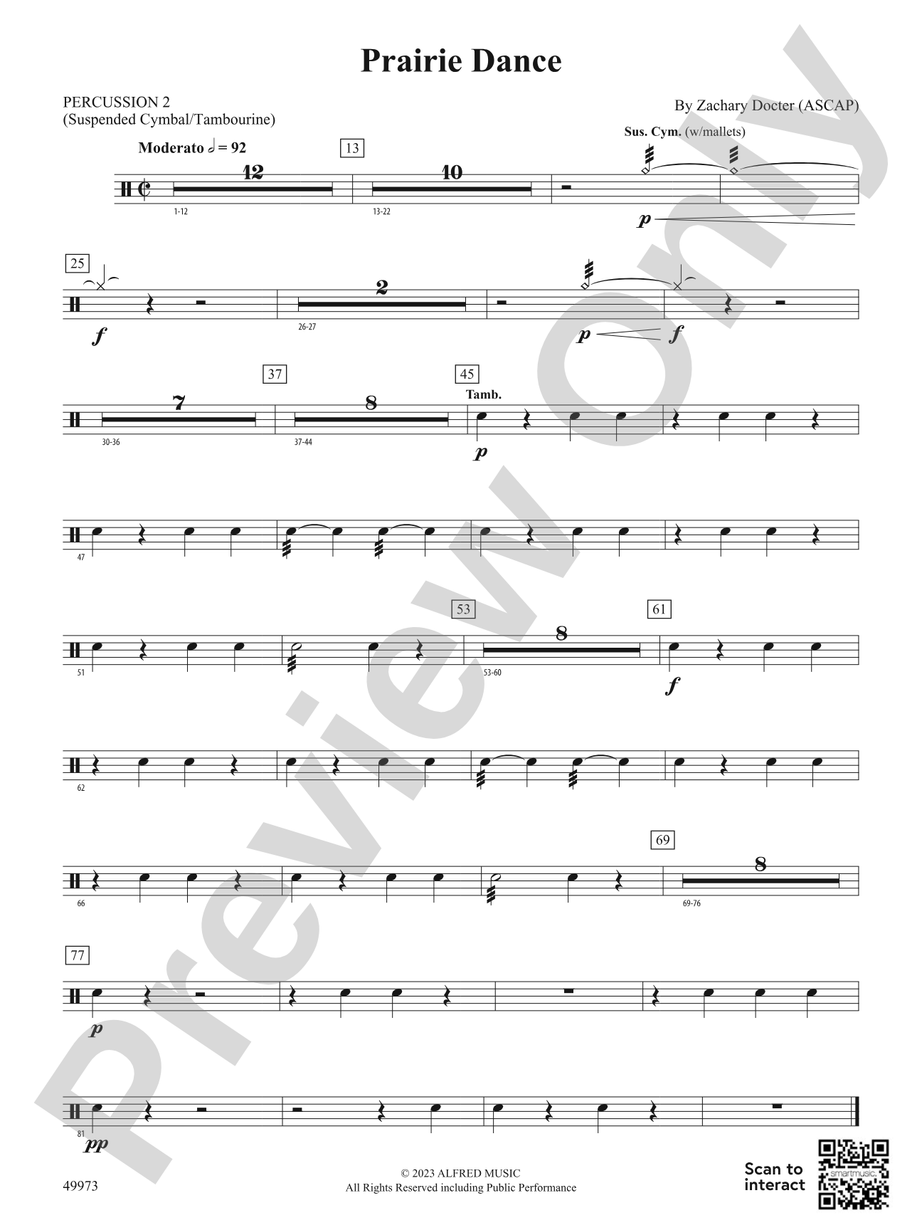 Prairie Dance: 2nd Percussion
