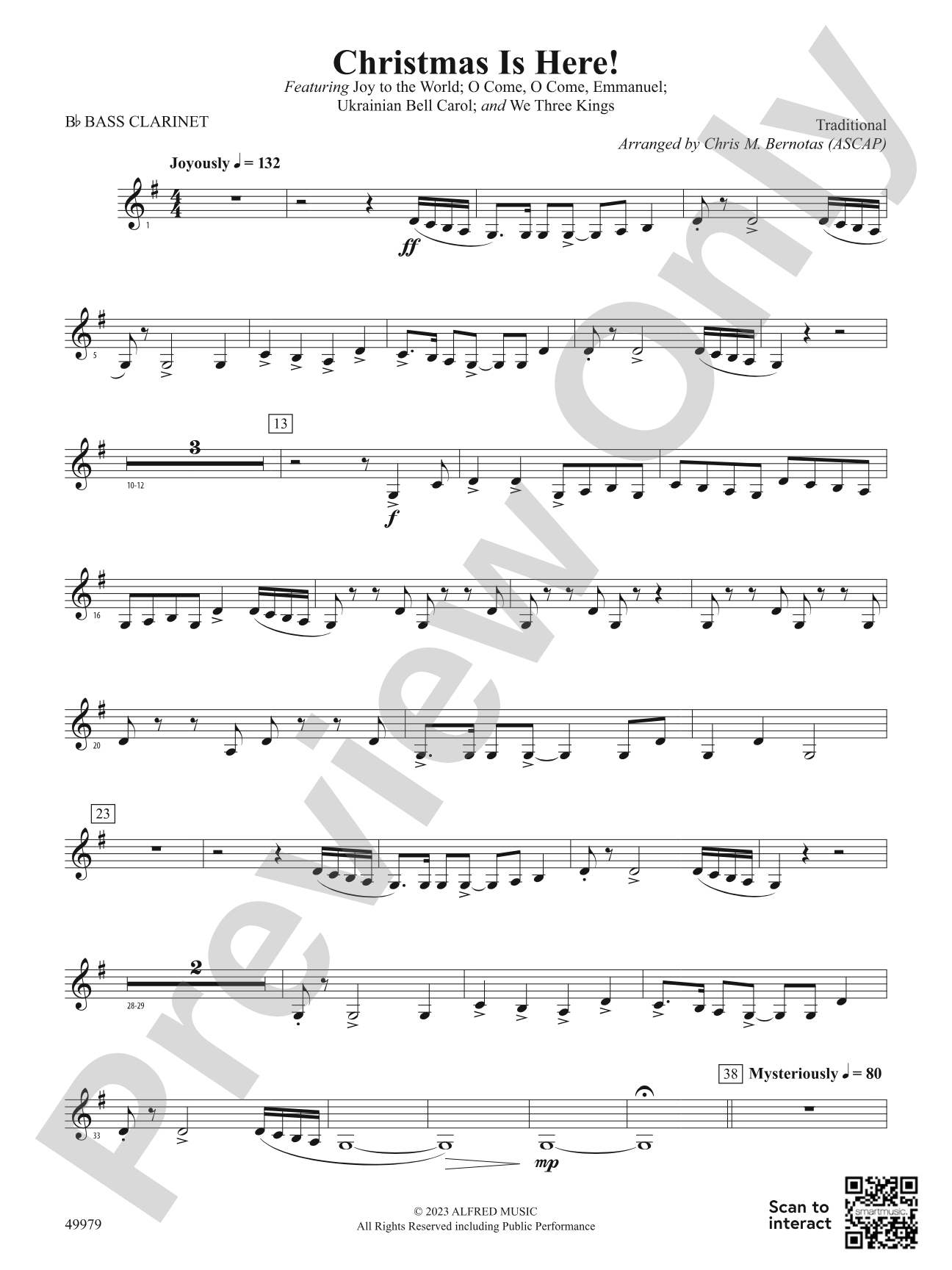 Christmas Is Here!: B-flat Bass Clarinet