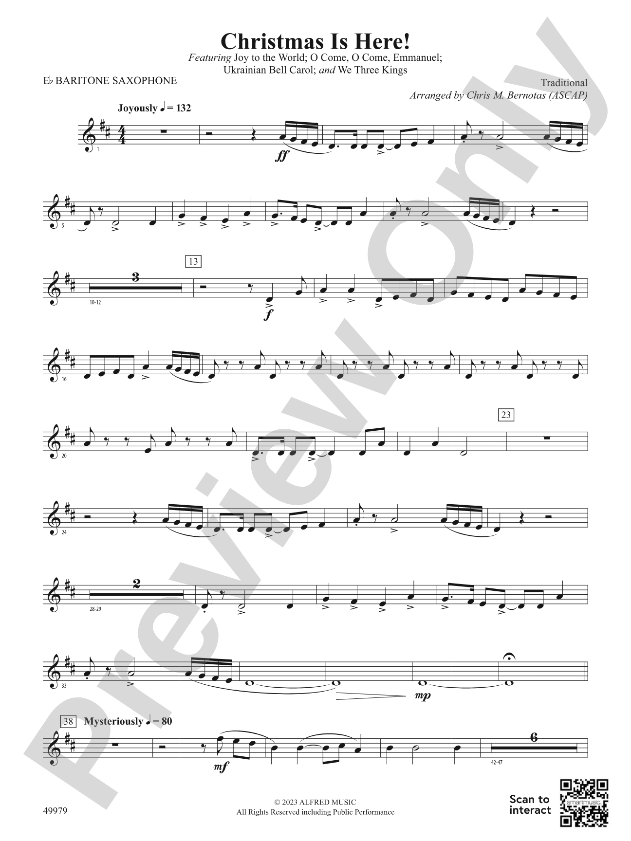 Christmas Is Here!: E-flat Baritone Saxophone