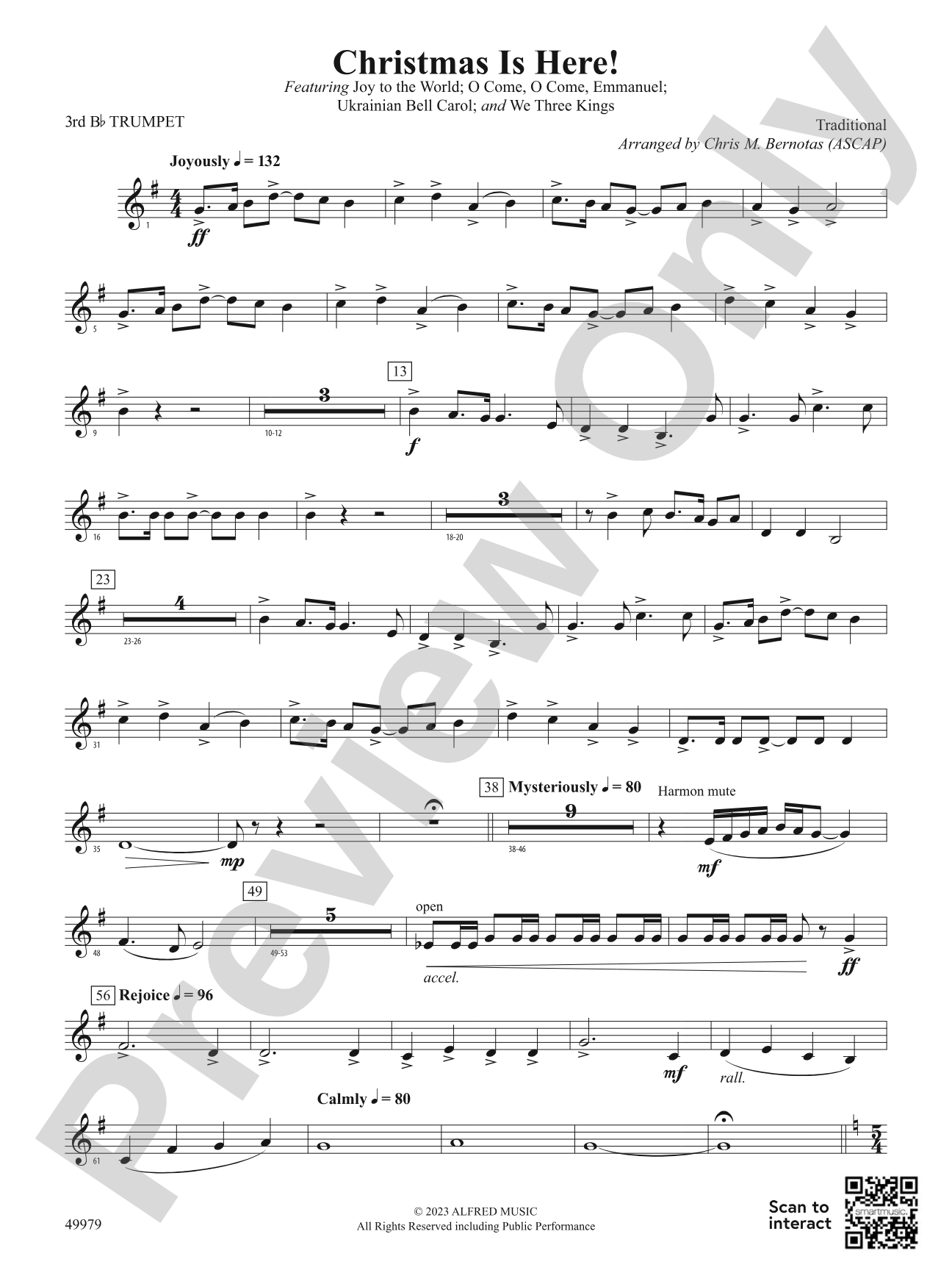 Christmas Is Here!: 3rd B-flat Trumpet