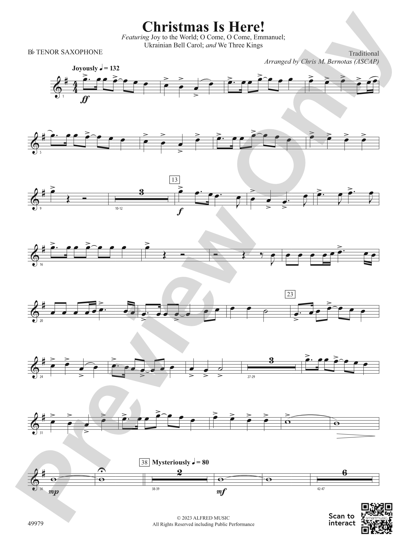 Christmas Is Here!: B-flat Tenor Saxophone