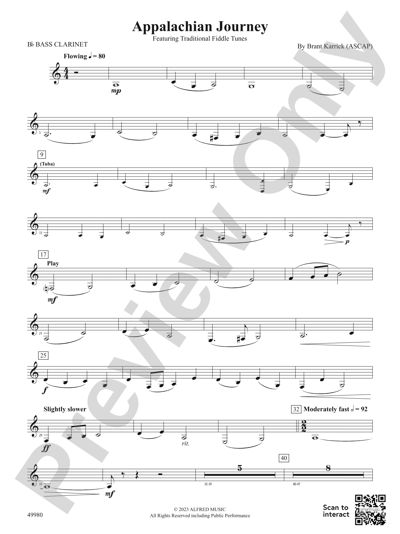 Appalachian Journey: B-flat Bass Clarinet